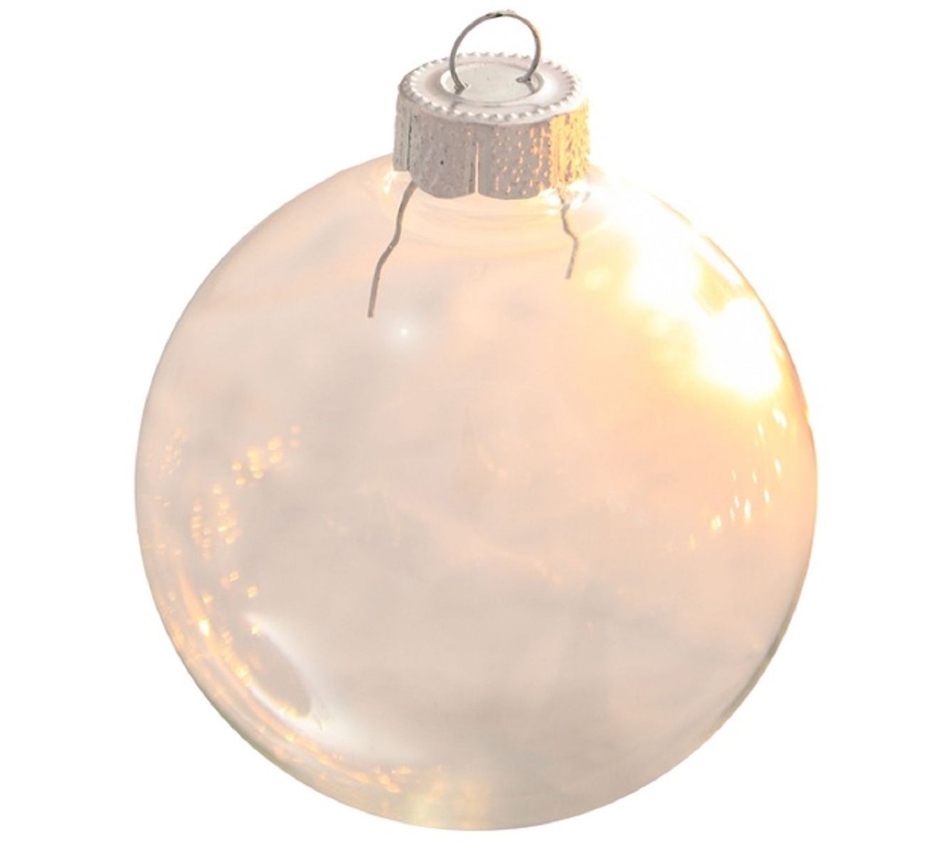 Whitehurst 4-Piece 4.75" Glass Ornament, ClearFinish