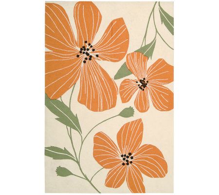Nourison Botanical 8'x10'6" Retro AlstroemeriaHandhooked Rug