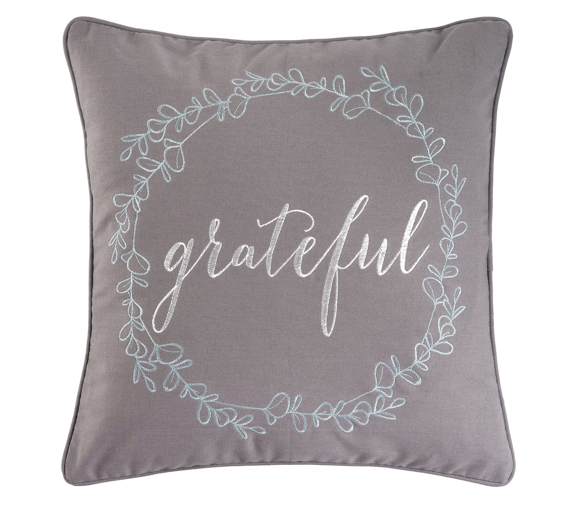 C&F Home Grateful Wreath Embroidered Pillow