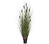 Vickerman 36" Artificial Potted Green Grass andCattails