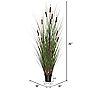 Vickerman 36" Artificial Potted Green Grass andCattails, 2 of 3
