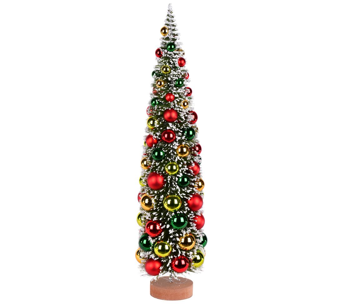 Vickerman 24" Frosted Green Tree with MulticoloOrnaments