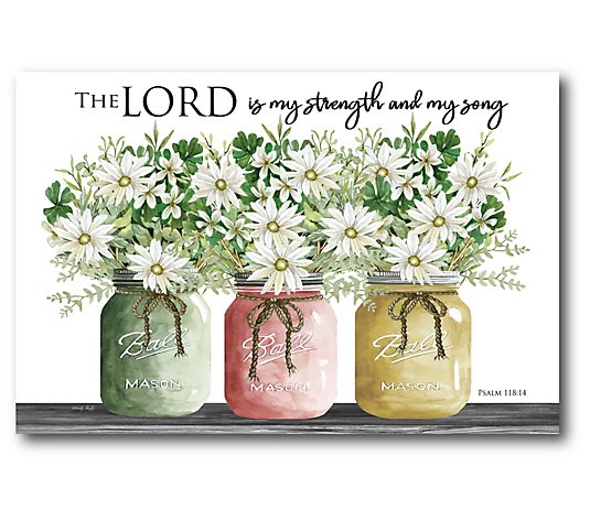 Courtside Market The Lord is My Strength 12x18Canvas Wall Art