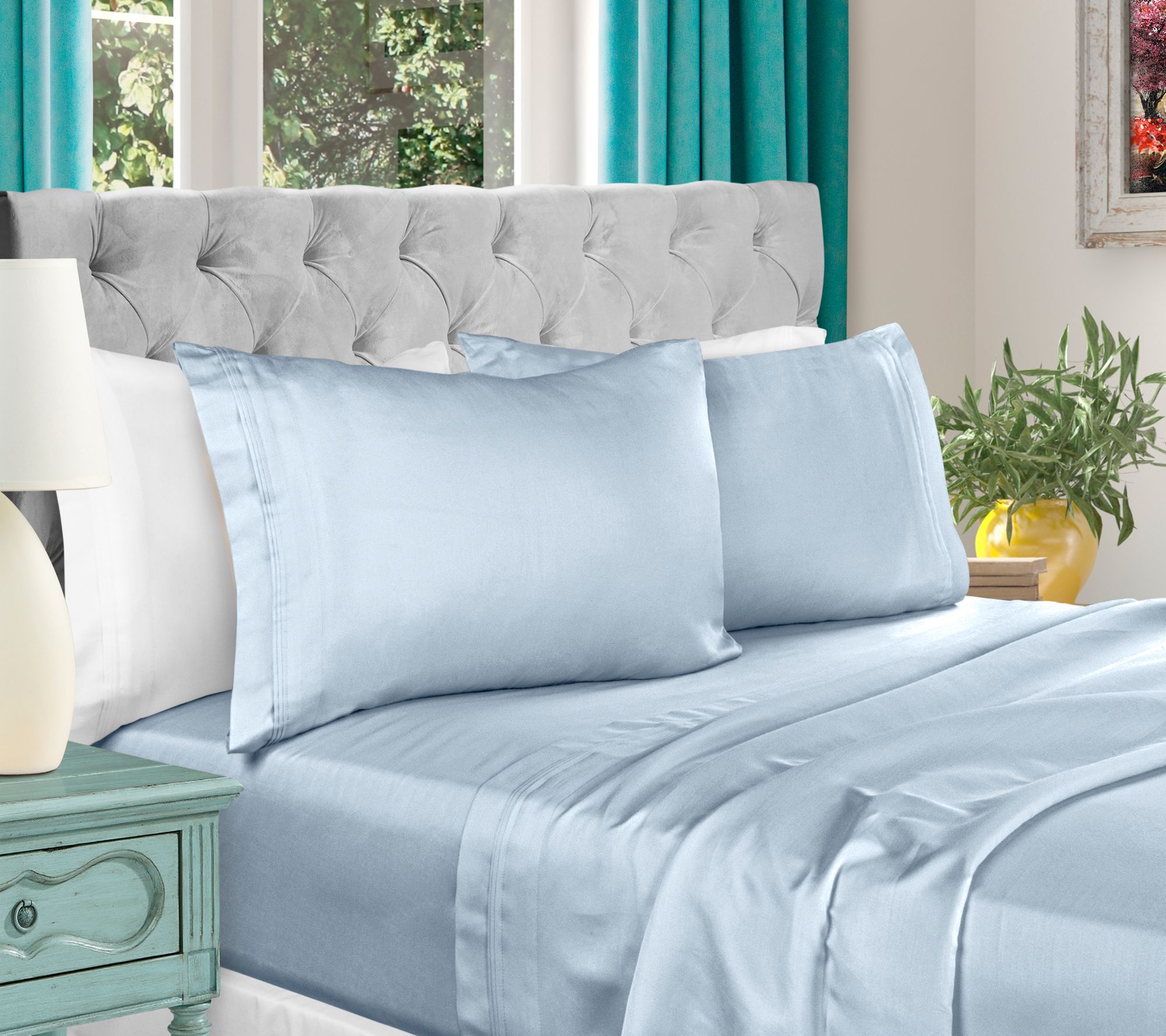 Superior 1000-TC Egyptian Cotton 4-Piece SheetSet Queen