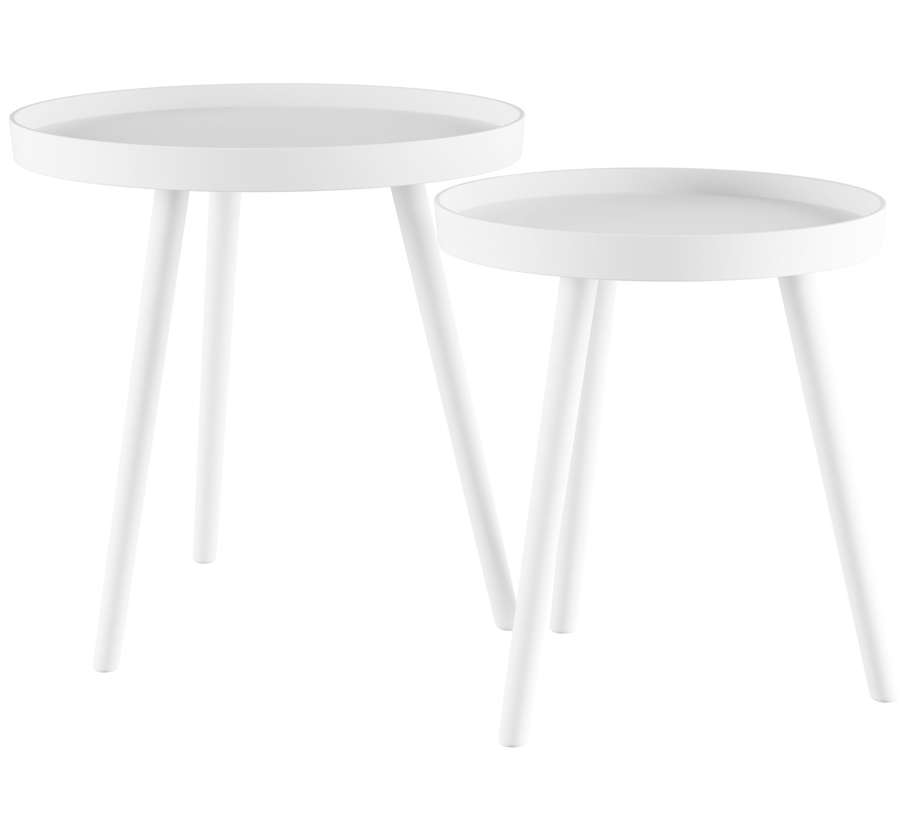 Lavish Home Pair Nesting Accent Tables with Tray Top