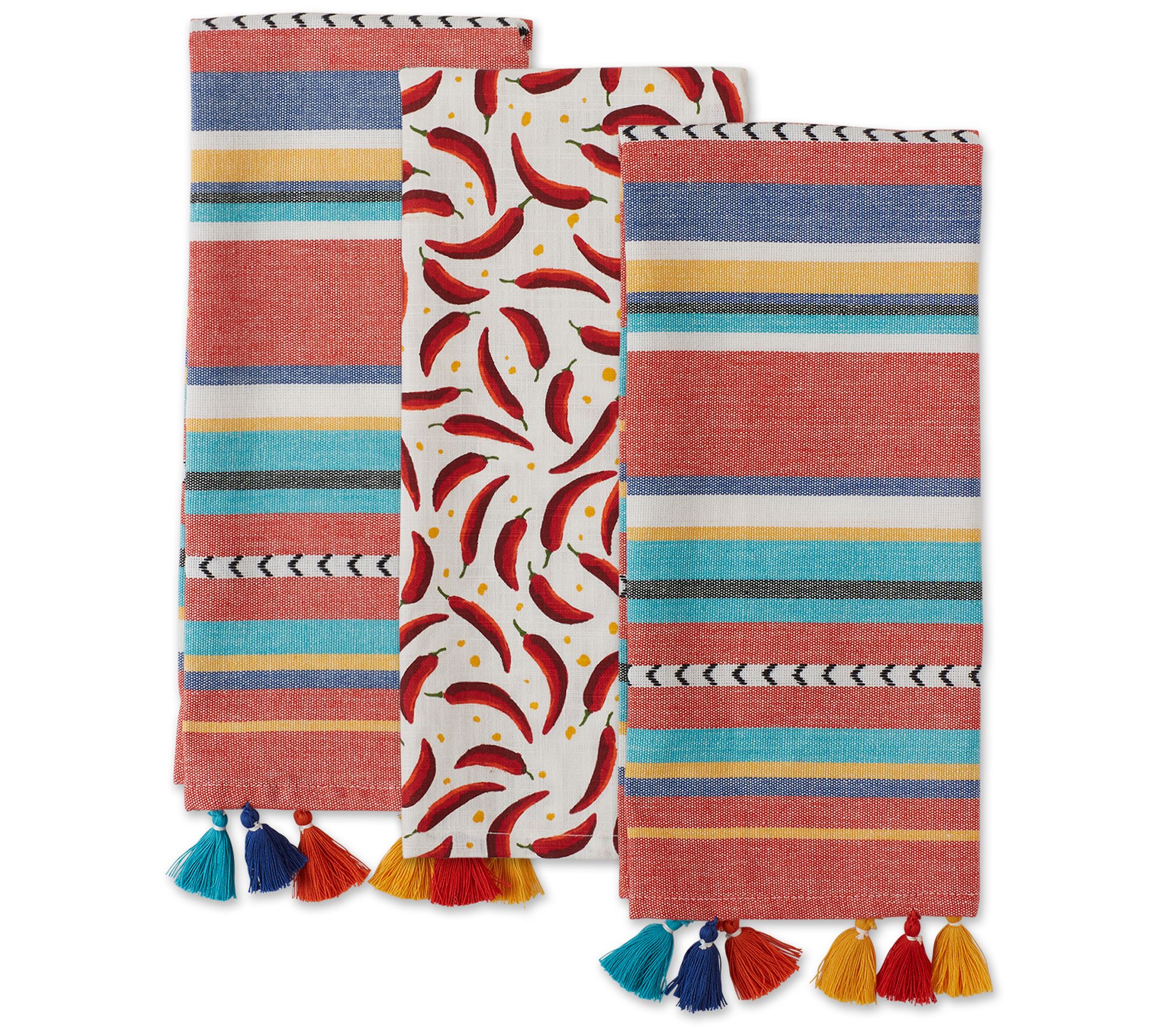Design Imports Farm to Table Embellished Kitchen Towel Set of 4