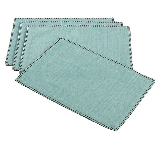Whip Stitched Design Placemat Set of 4 by Valerie