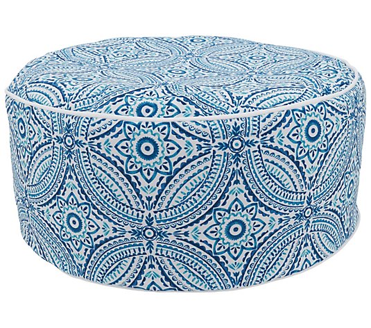 Outdoor Ottoman With Kaleidoscope Design By Valerie