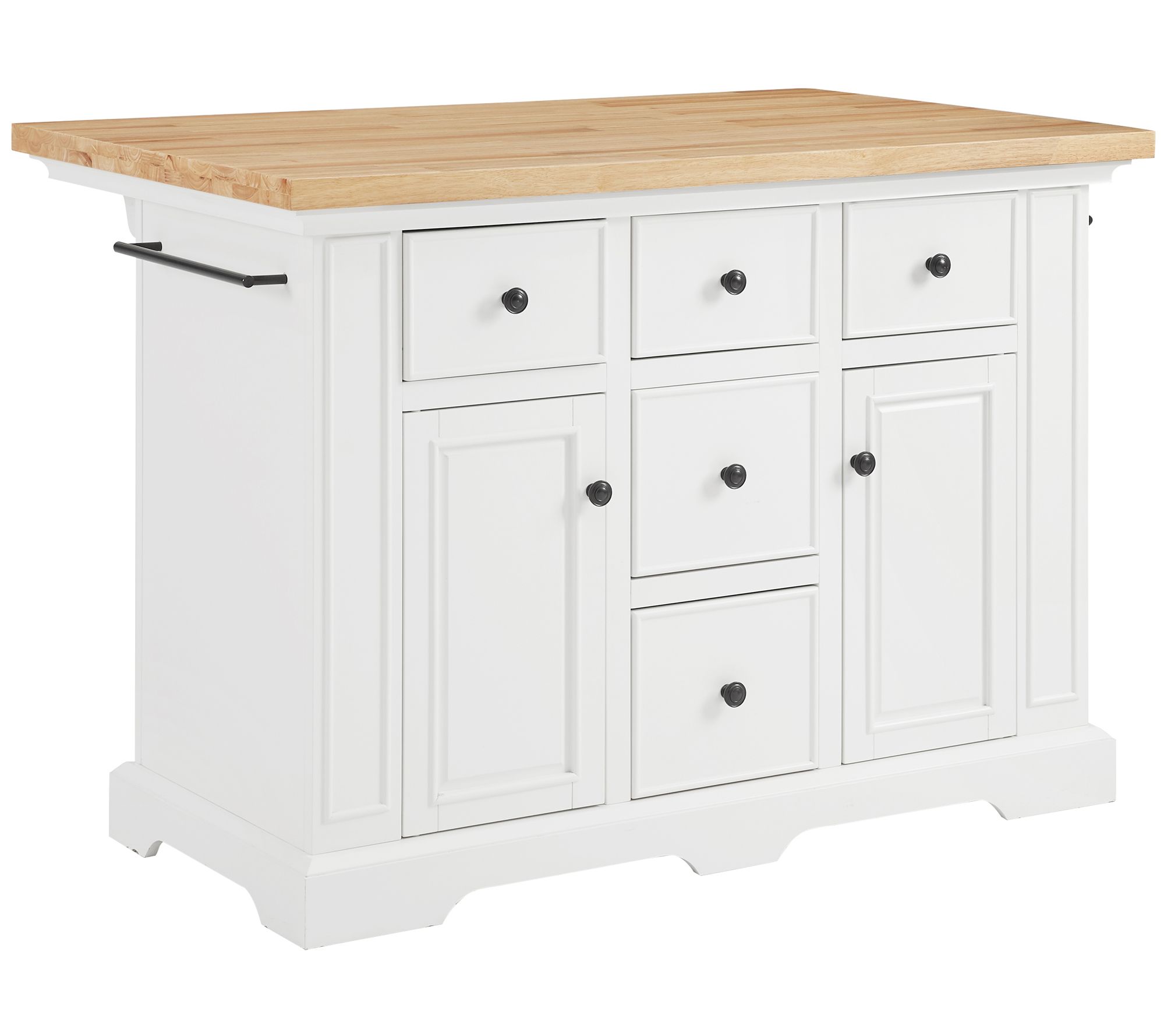 Crosley Julia Wood Top Kitchen Island in White