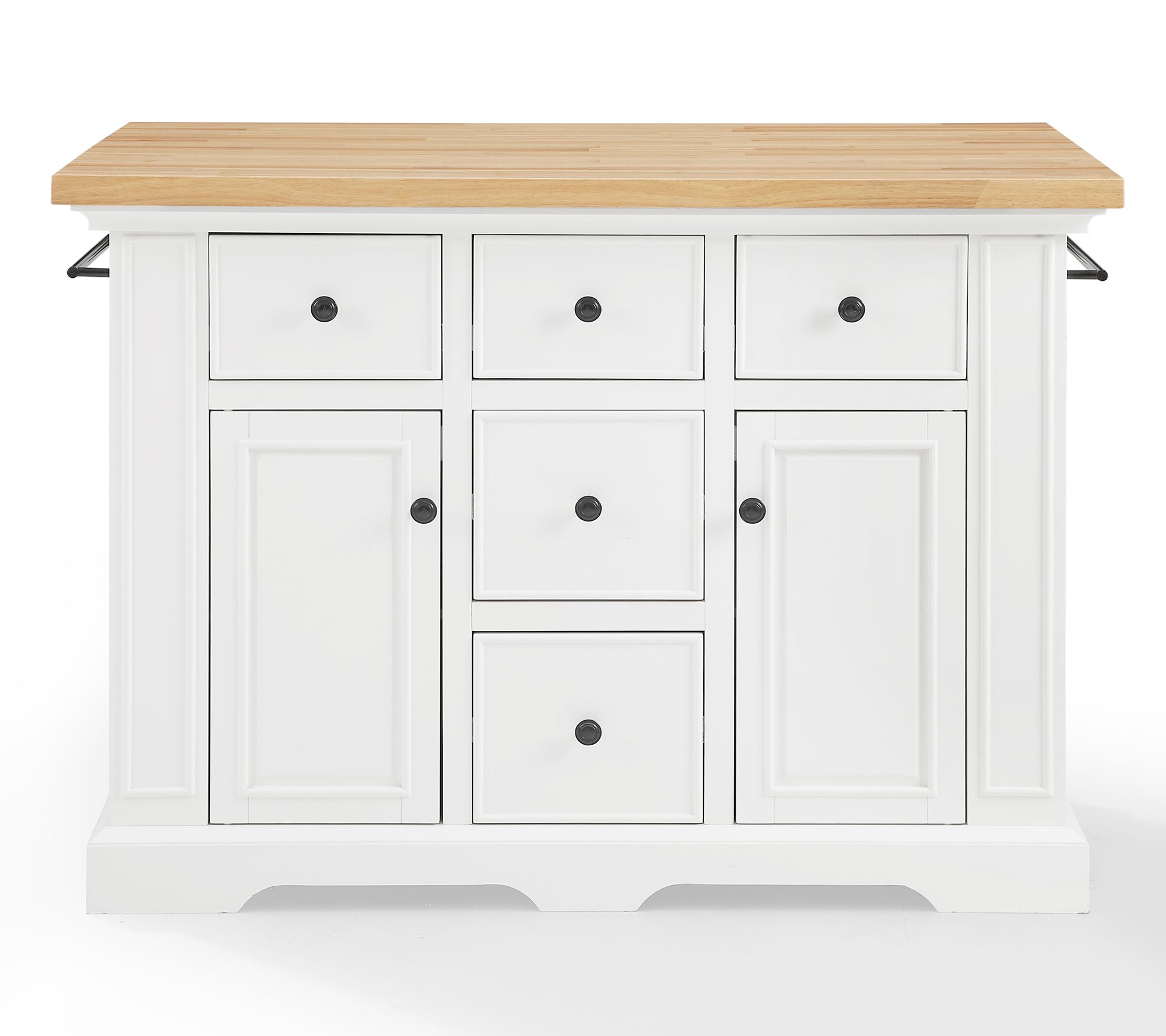 Crosley Julia Wood Top Kitchen Island in White