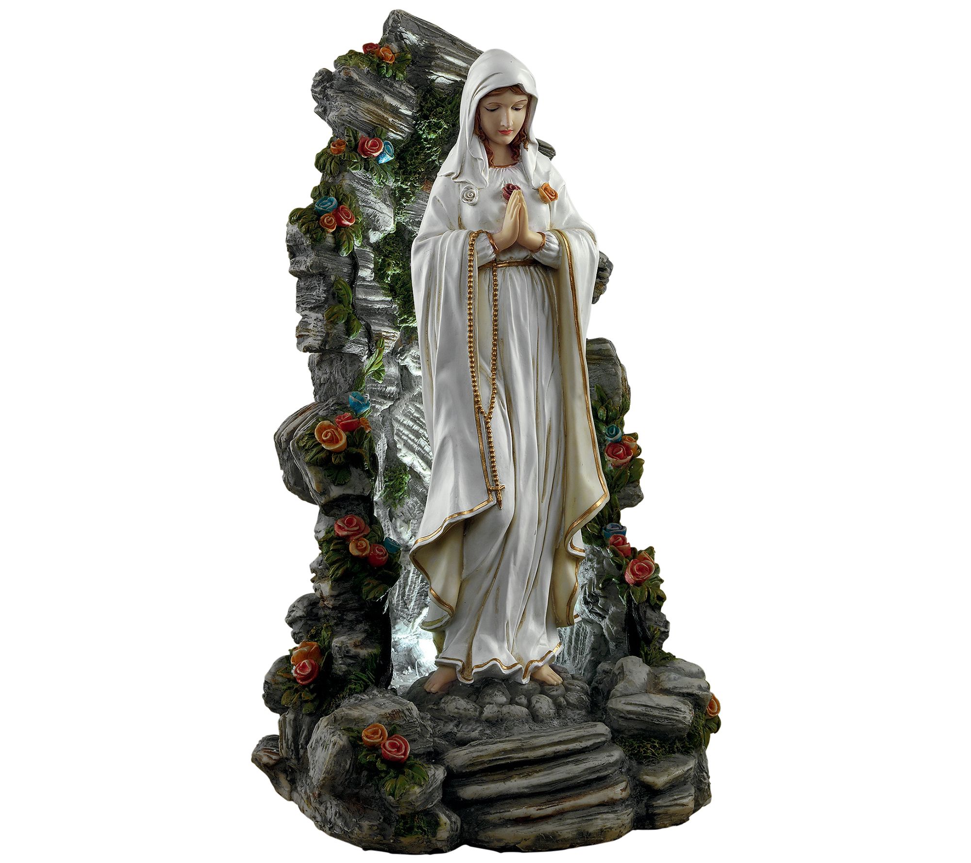 Design Toscano Blessed Virgin Mary Lighted LEDGarden Statue - QVC.com