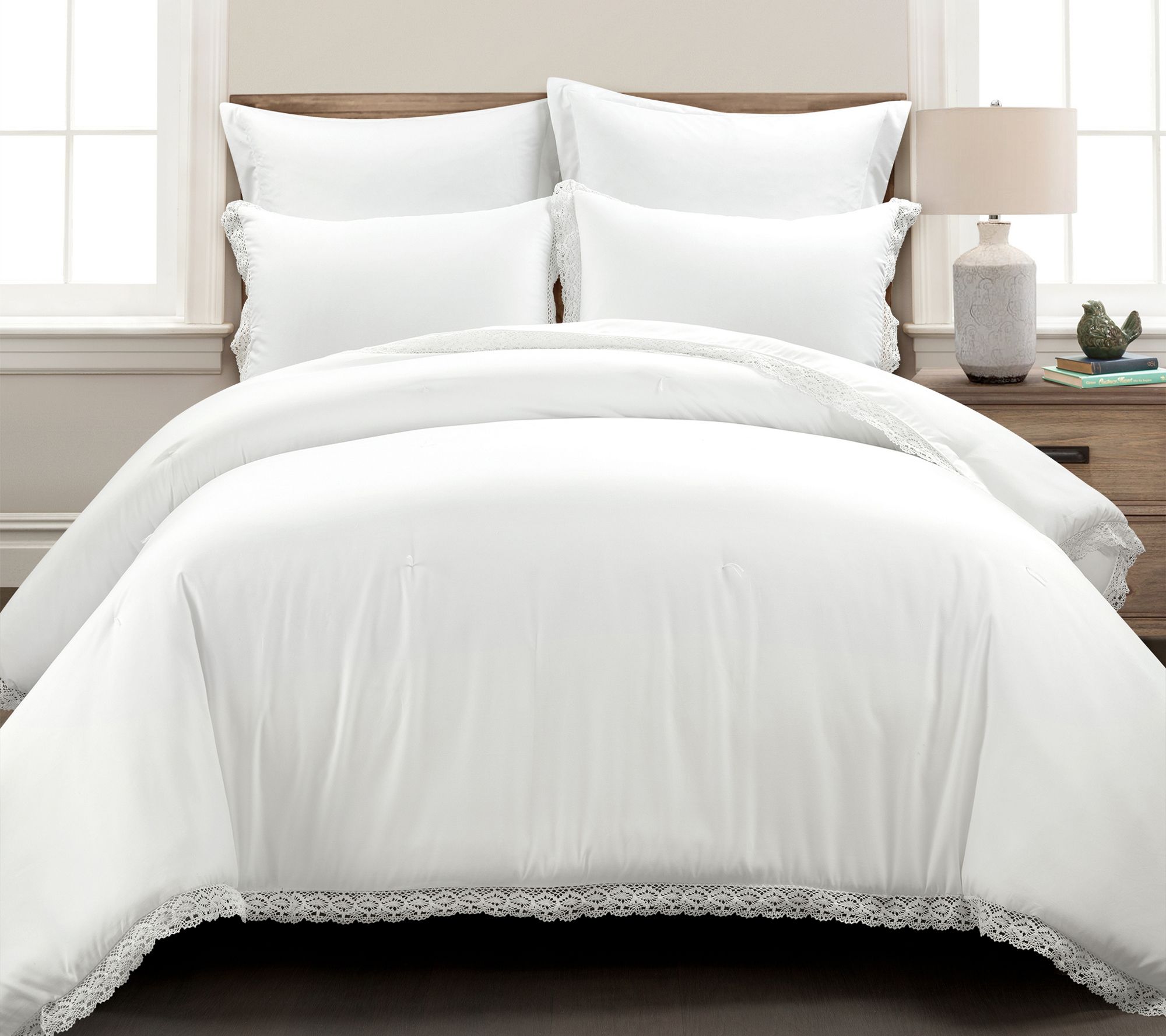 Rosalie Cottage Lace Comforter 5-Piece King byush Decor