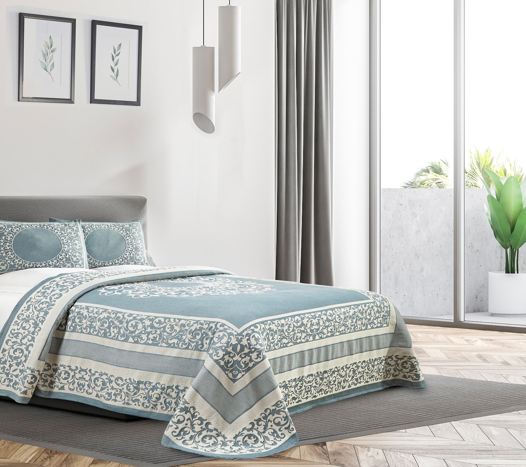 Superior Boho Mandala Cotton Blend Woven Bedspread Set, King