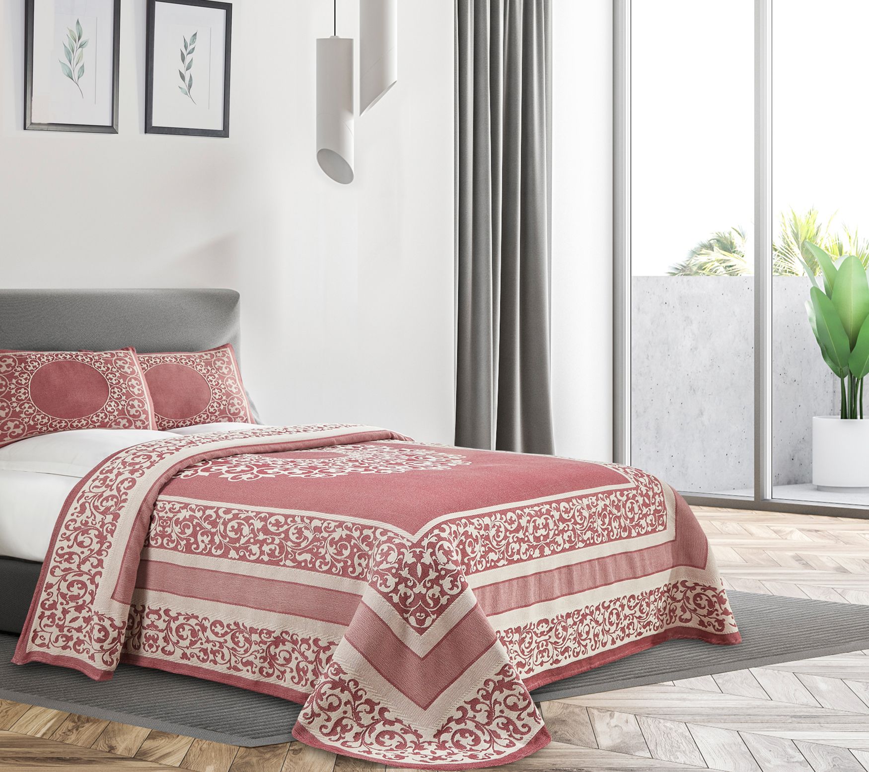 Superior Boho Mandala Cotton Blend Woven Bedspread Set, King