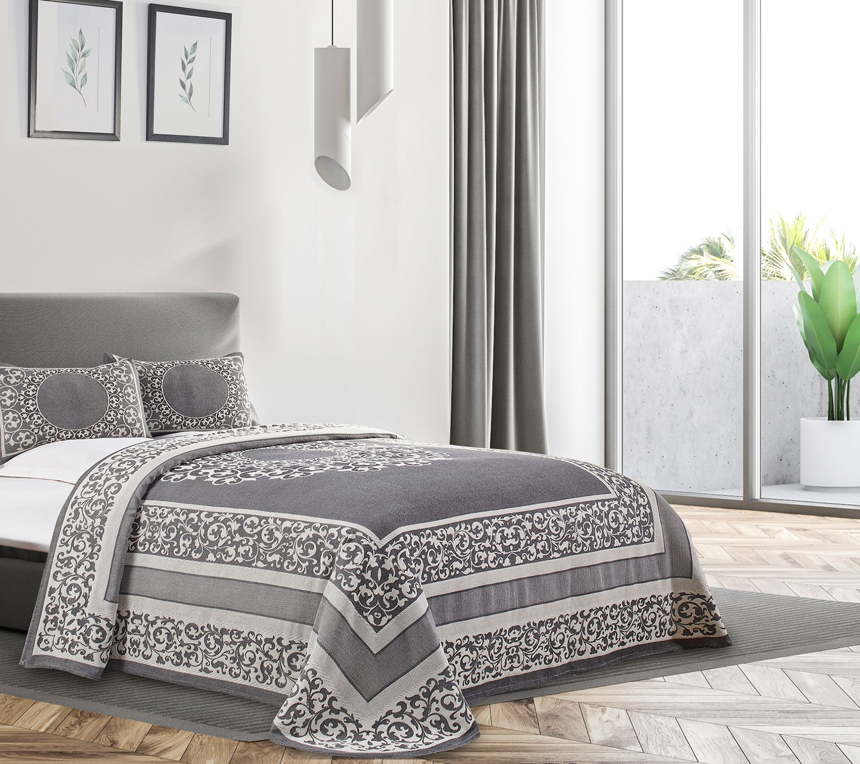 Superior Boho Mandala Cotton Blend Woven Bedspread Set, King