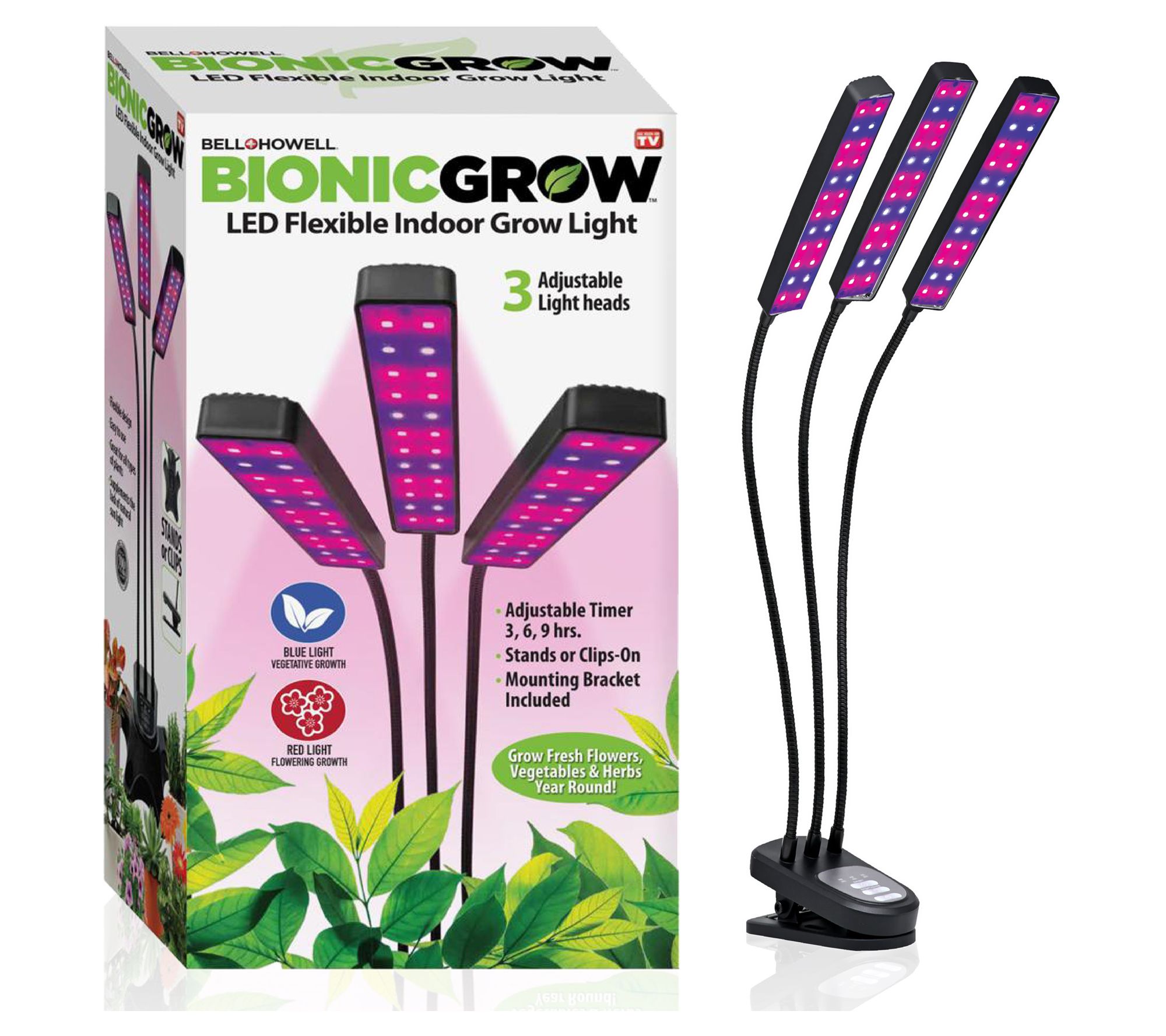 kuvert Herske servitrice Bell + Howell Bionic Grow LED Flexible Indoor Grow Light - QVC.com