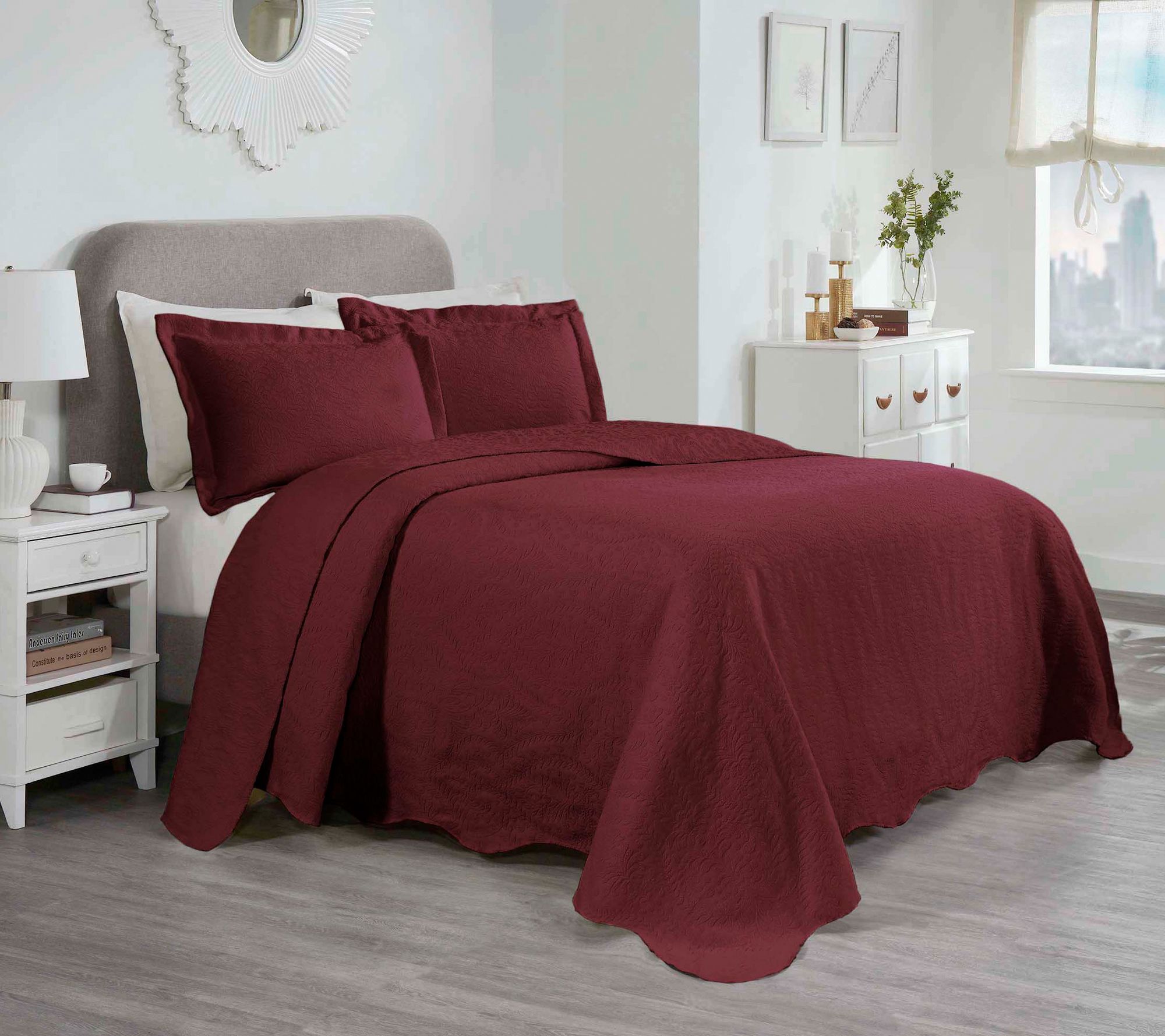 Superior Aspen Cotton Blend Medium Weight Bedspread Set- Twin