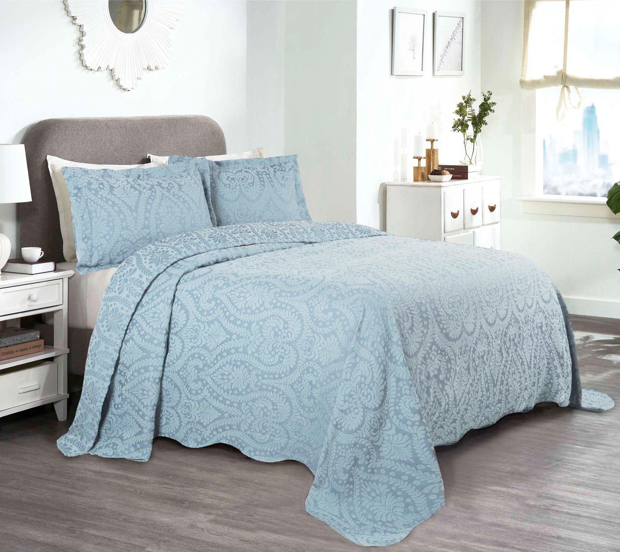 Superior Aspen Cotton Blend Medium Weight Bedspread Set- Twin