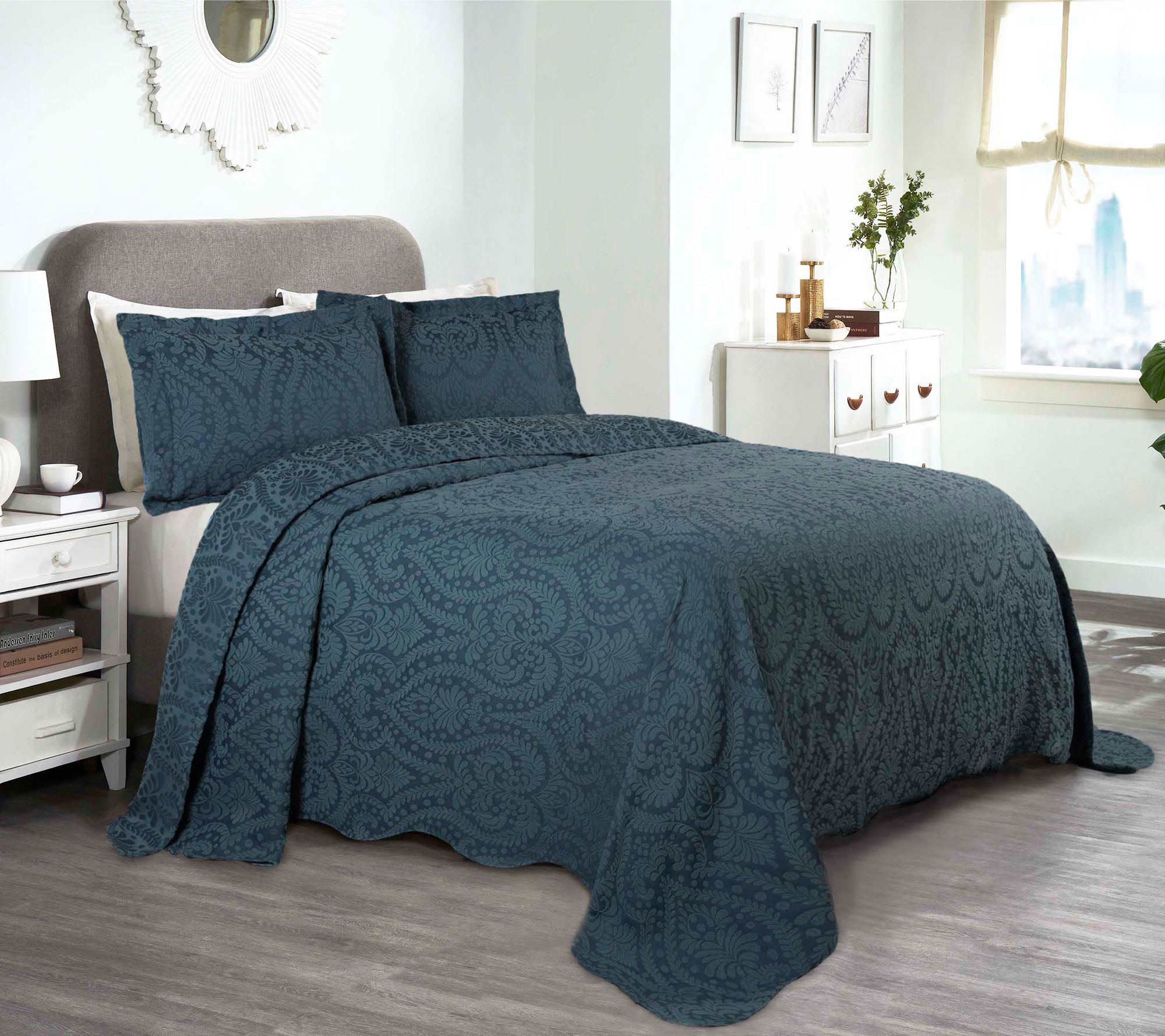 Superior Aspen Cotton Blend Medium Weight Bedspread Set- Twin