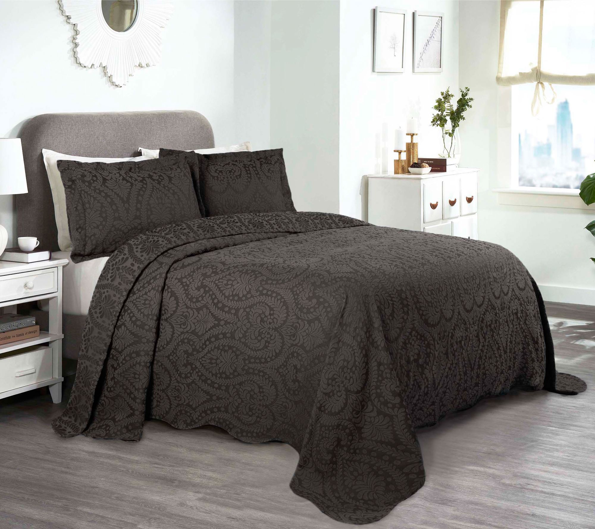 Superior Aspen Cotton Blend Medium Weight Bedspread Set- Twin