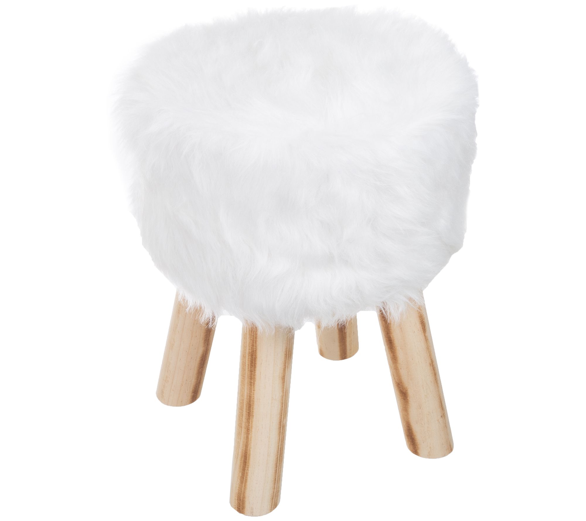 Lavish Home Ottoman Round Footrest, Vanity Chair, Accent Stool