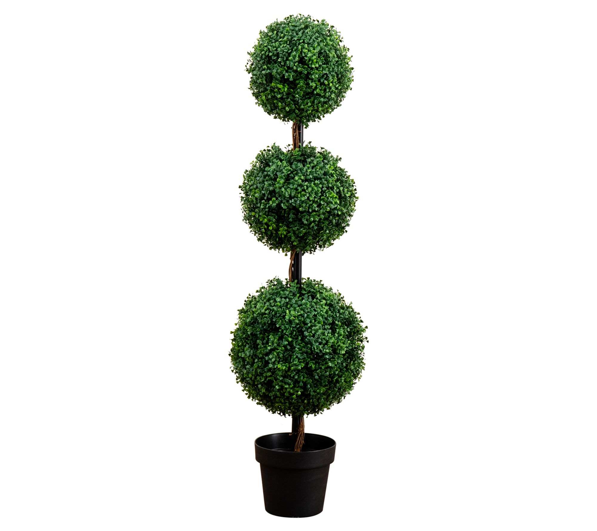 Nearly Natural 5' Faux Triple Ball Boxwood with Starter Pot