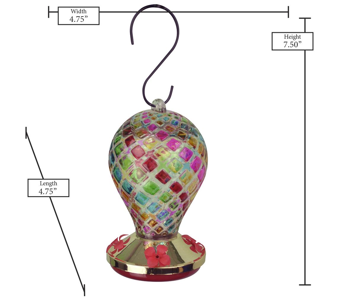 RCS Hummingbird Multi Feeder Pillow Glass - QVC.com