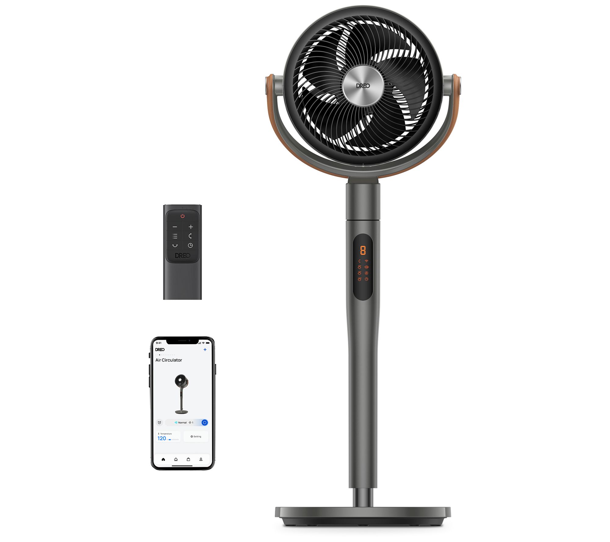 Dreo 8 Speed Smart Pedestal Fan with Remote