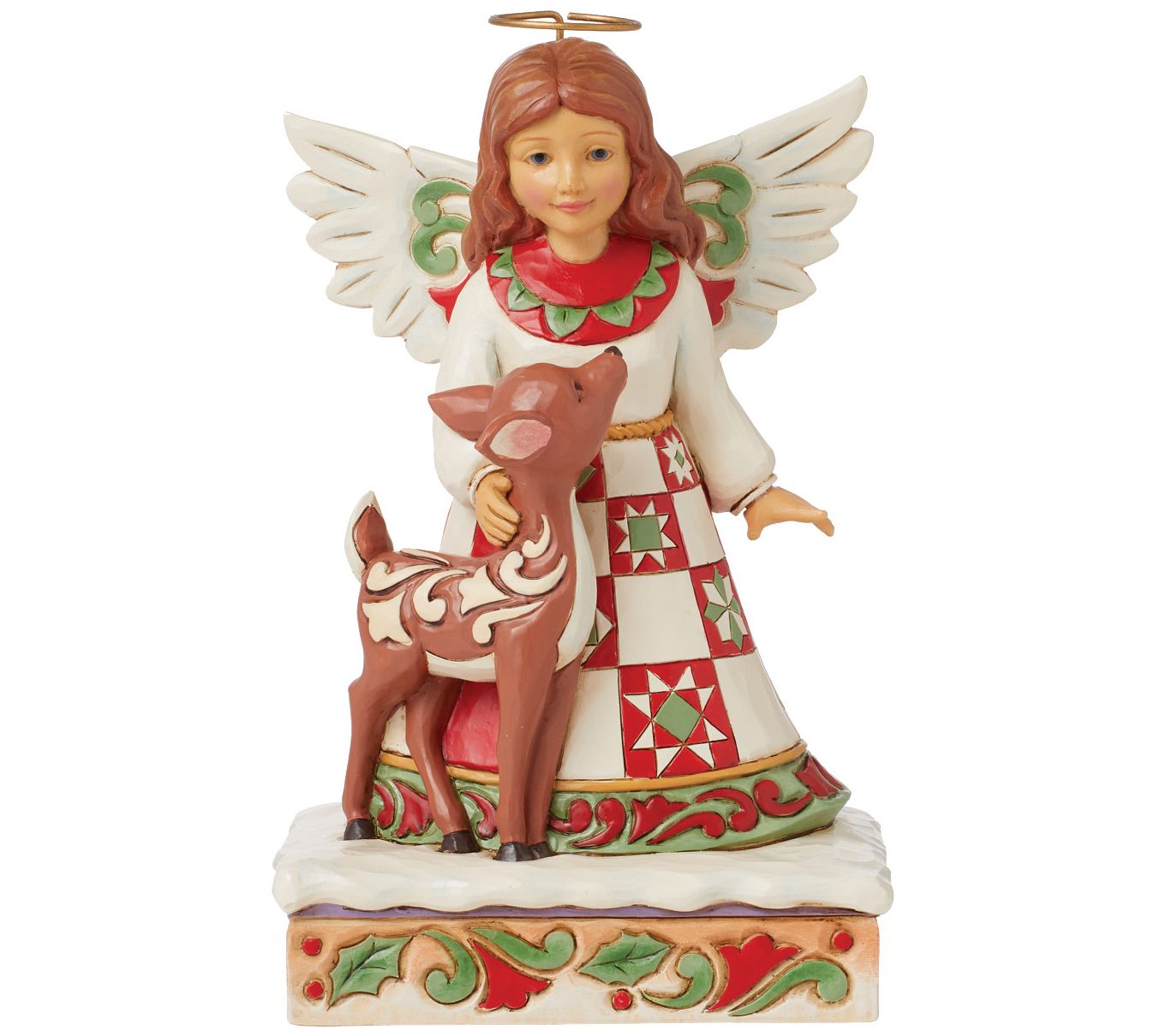 Jim Shore Angel with Deer Figurine - QVC.com