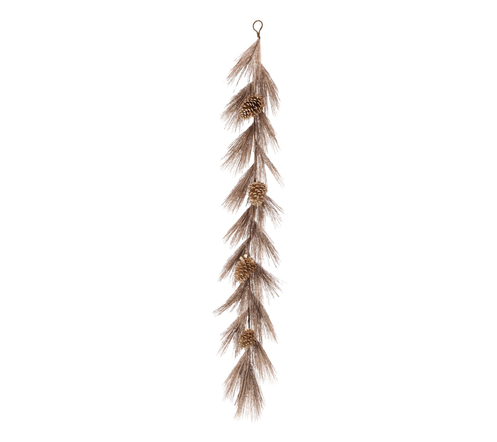 60" Metallic Pine Garland With Pinecone By Valerie