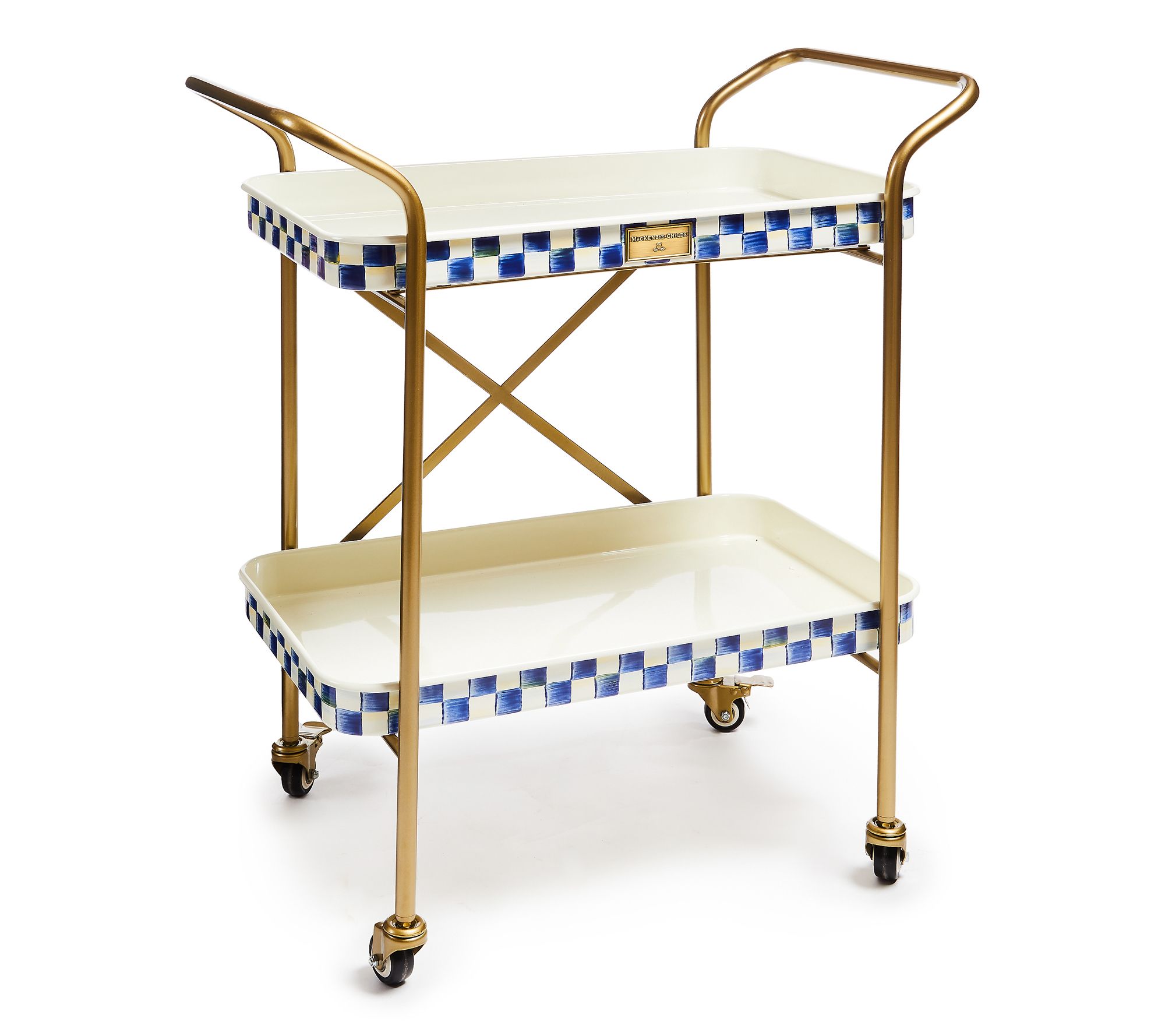MacKenzie-Childs Royal Check 2-Tier Kitchen Cart