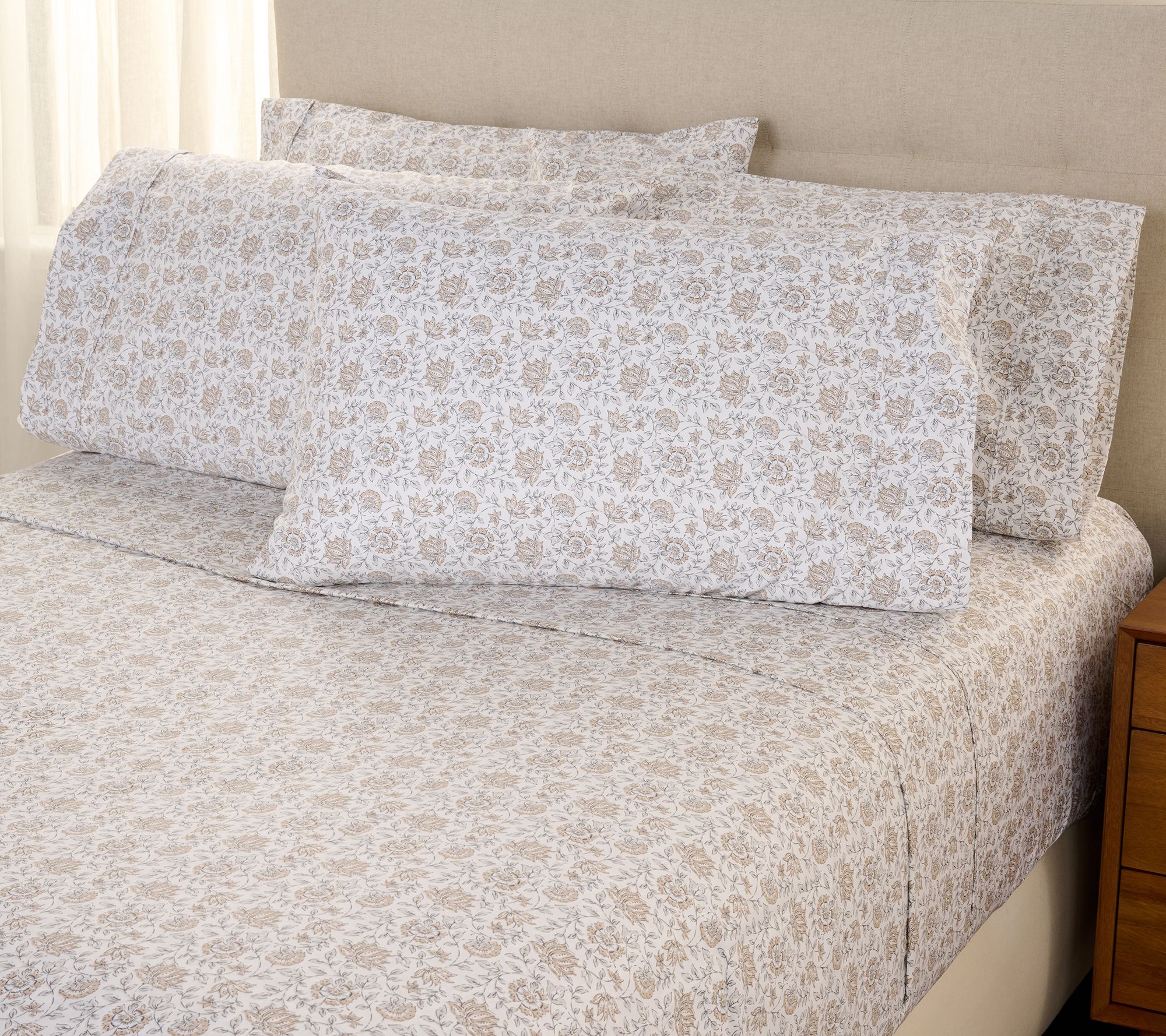 Home Reflection 1200TC Cotton Blend Sheet Set with Extra Cases