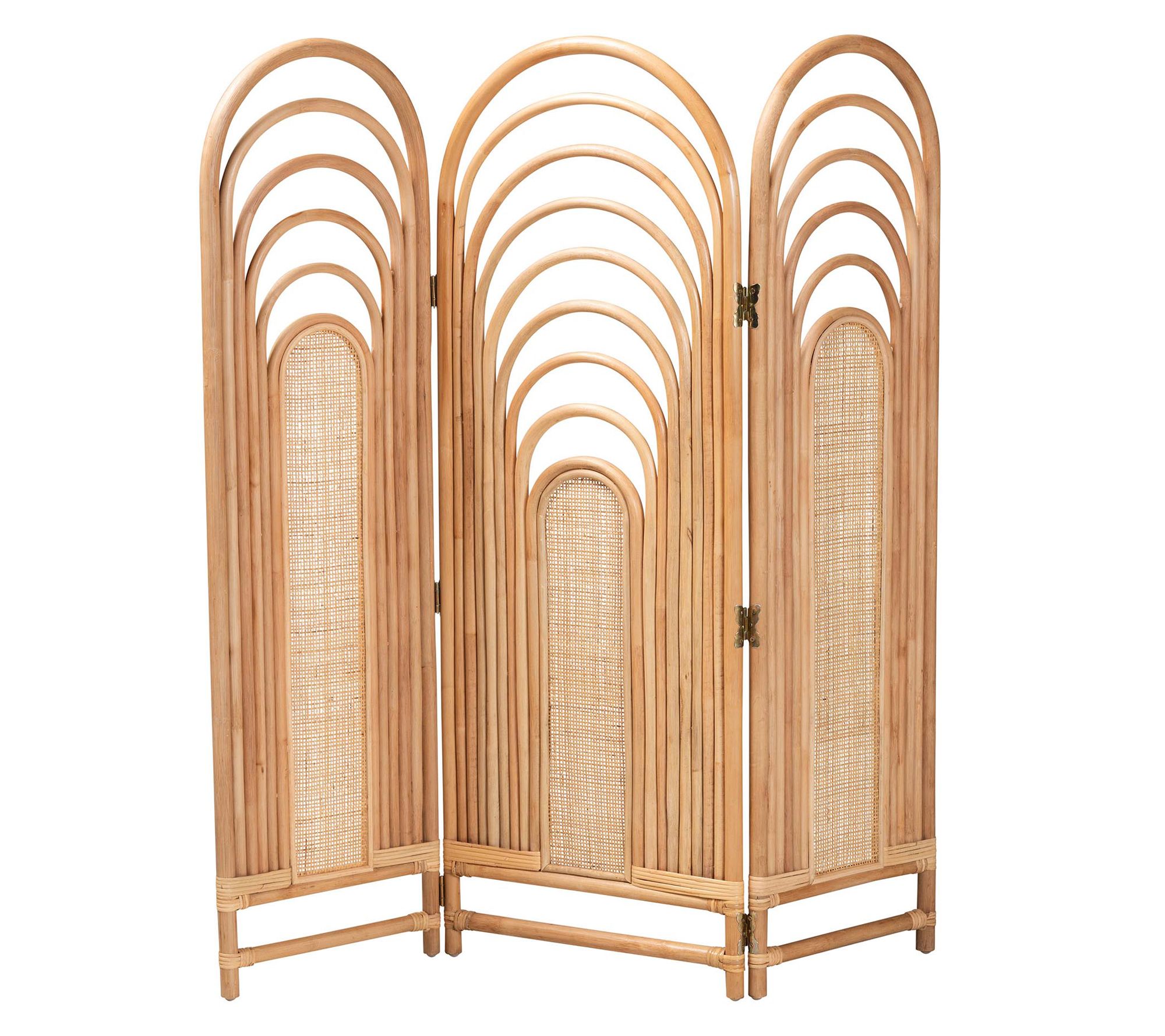 bali & pari Golda Natural Brown Rattan Room Divider