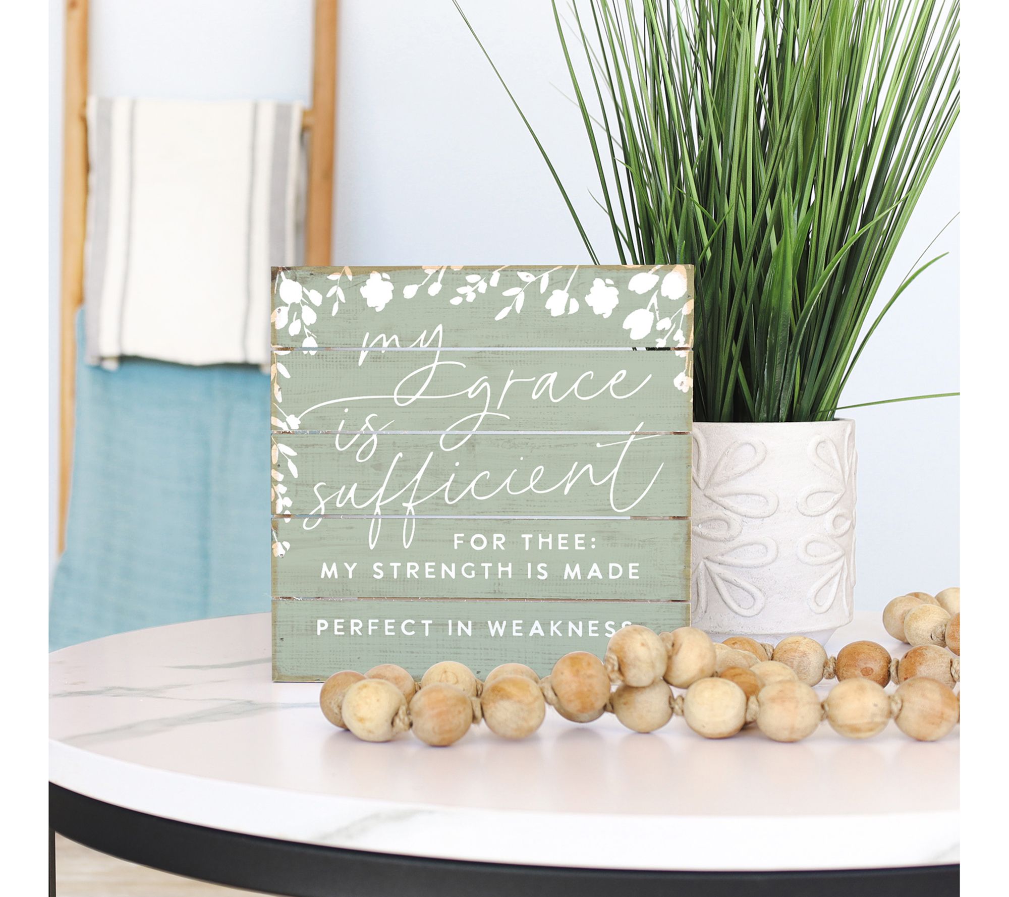 Sincere Surroundings 8" Grace Sufficient GreenPallet Petite