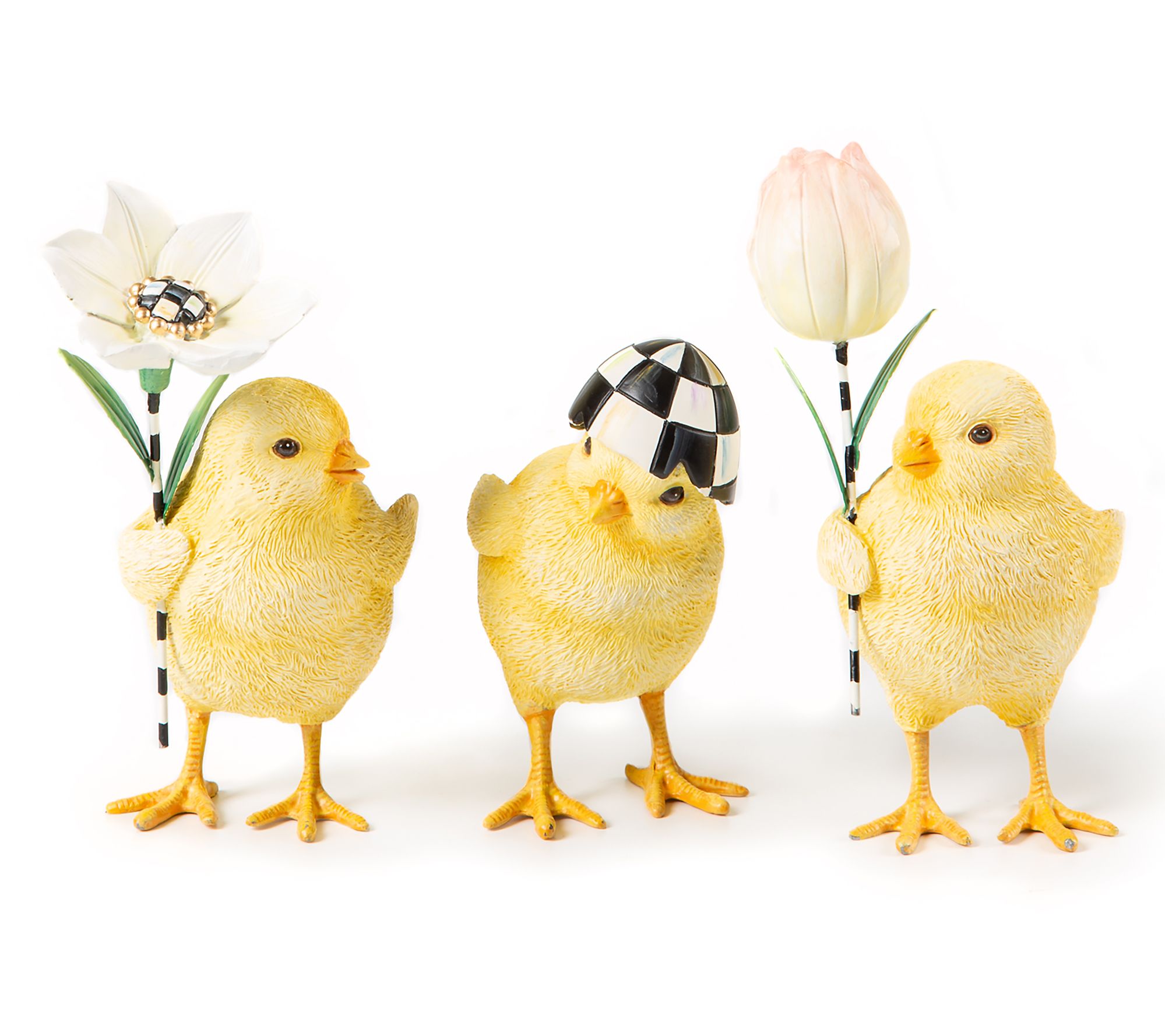 MacKenzie-Childs 3pc Rose Garden Chicks Set