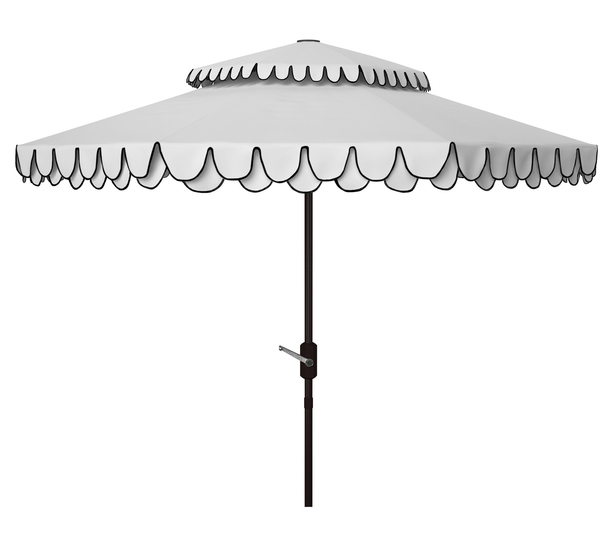 Elegant Valance 9' Double Top Umbrella by Valerie