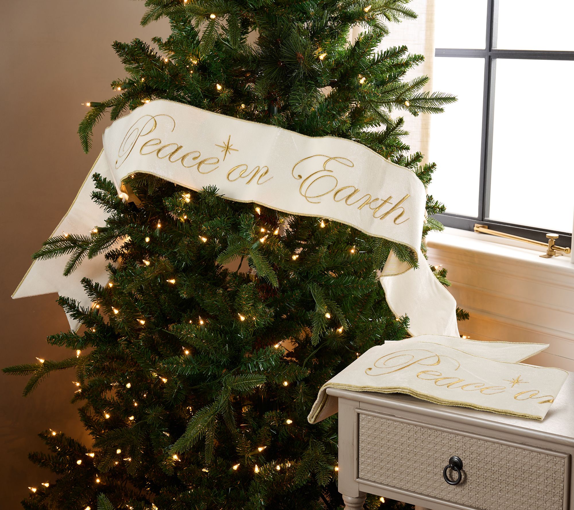 Set of 2 6' Holiday Message Ribbon Sashes by Kim Gravel