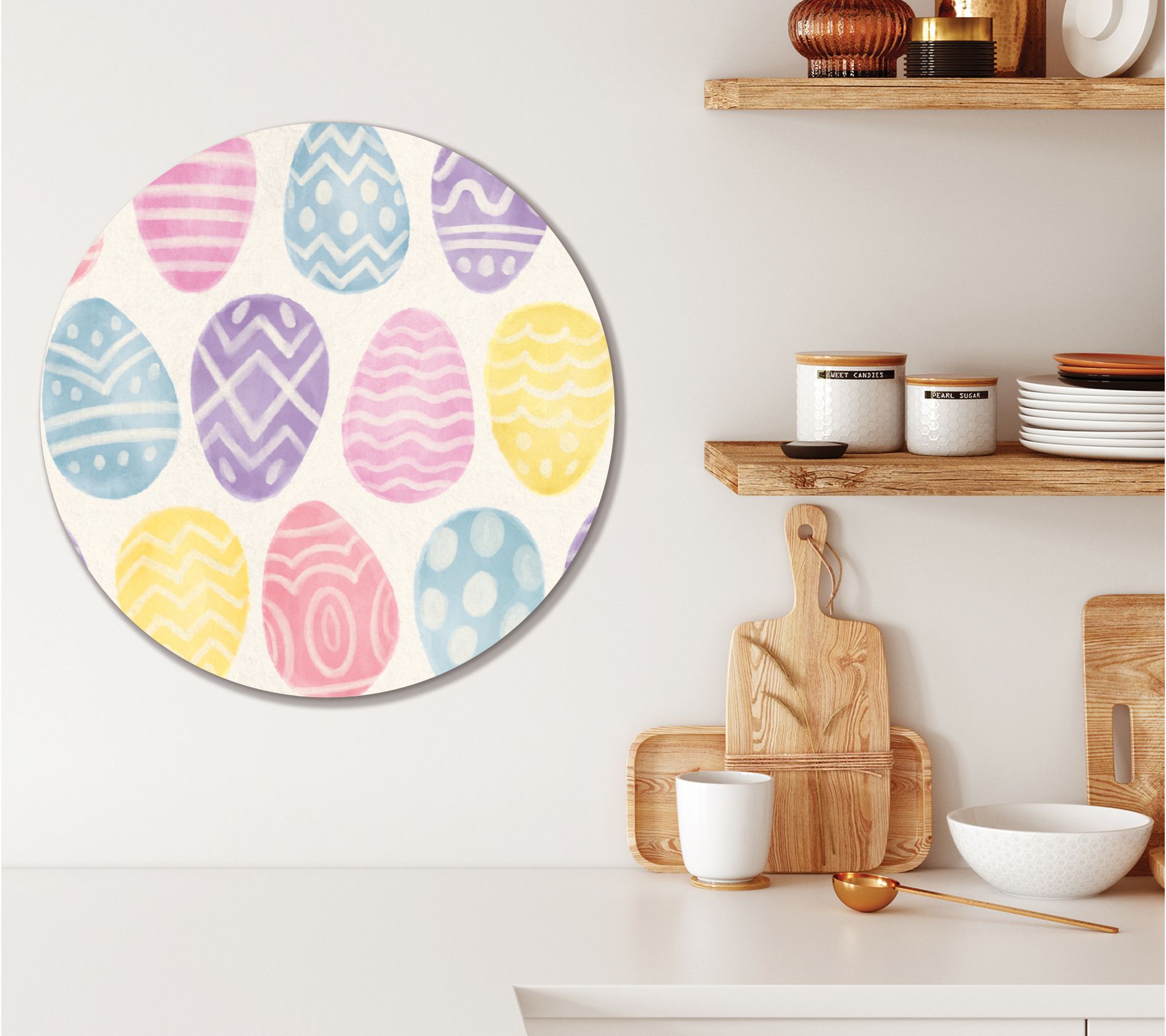 Courtside Market Spring Spirit Patter 12x12 Circular Artboard