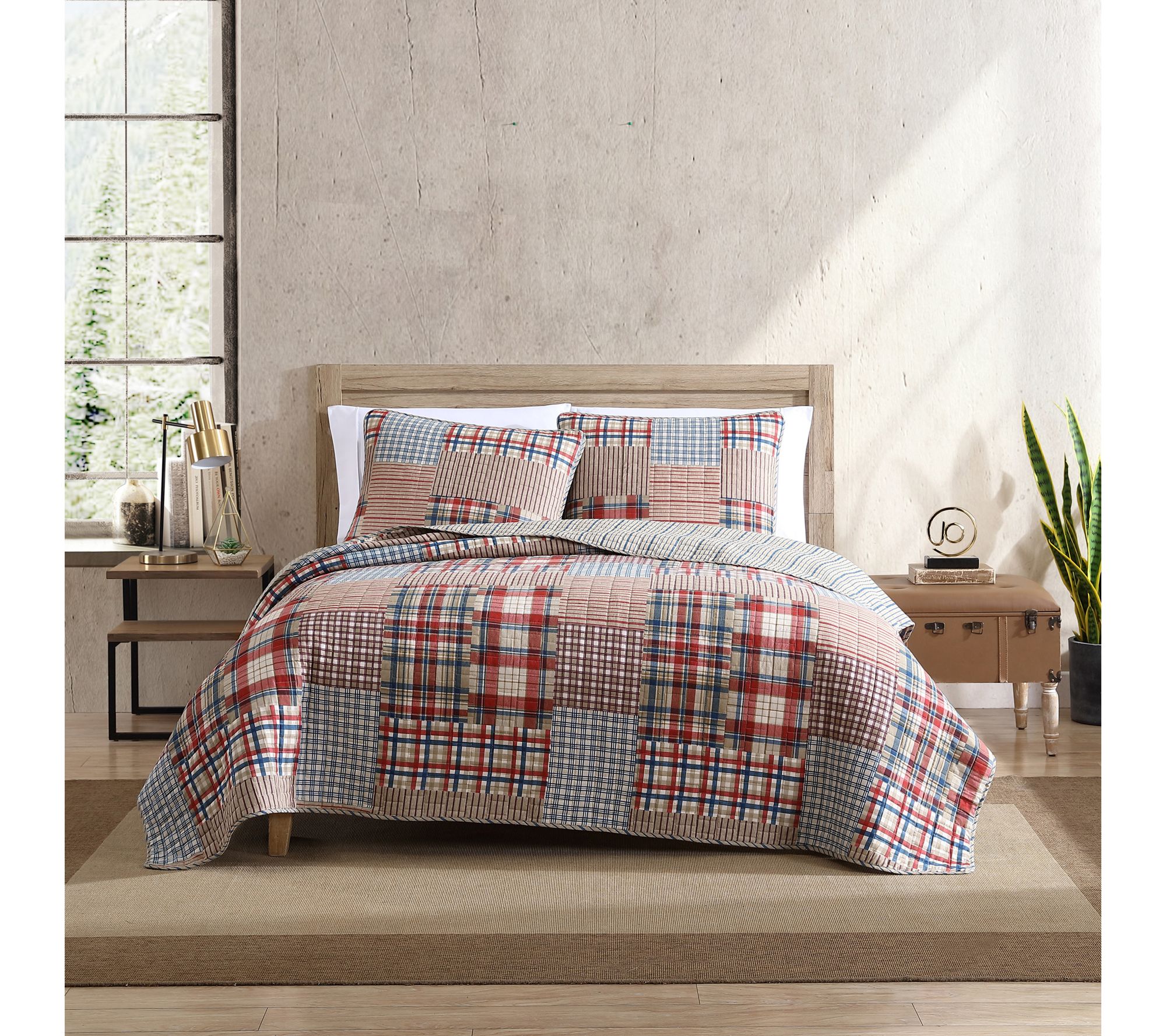 Eddie Bauer Hawthorne Brown Twin Quilt Sham Set
