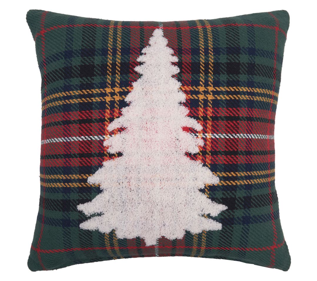 18" x 18" Green Lennox Tree Throw Pillow by Valerie