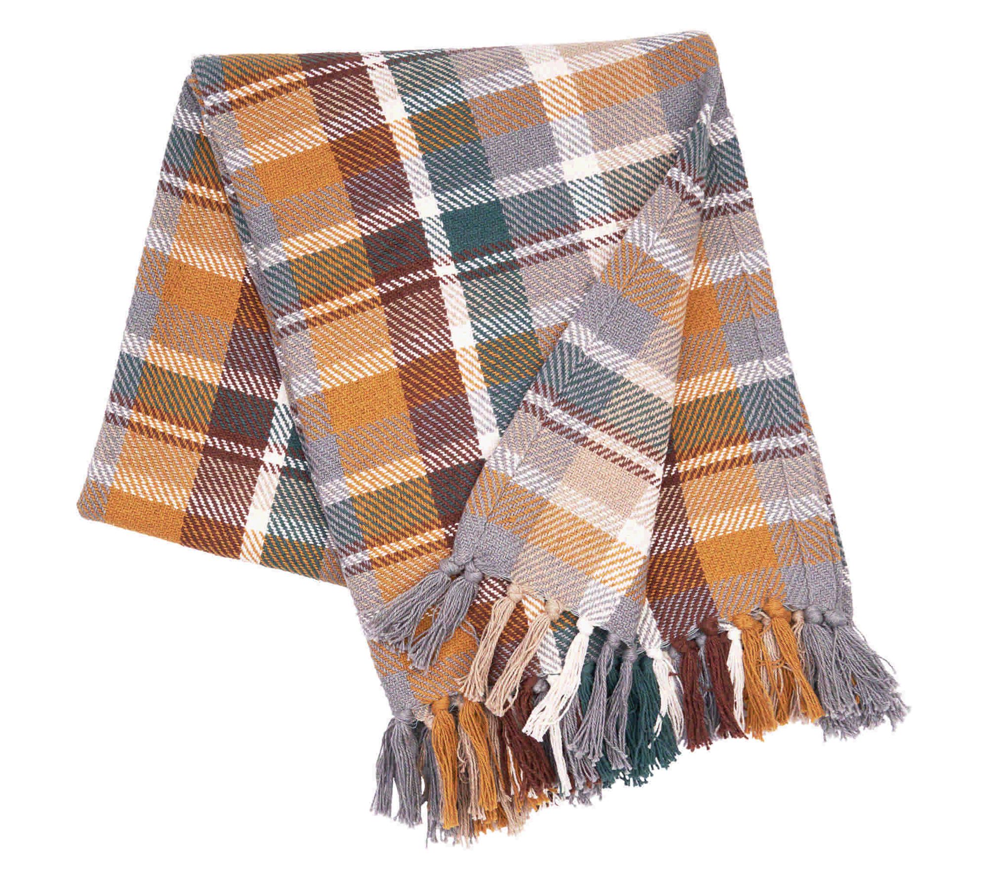 Aspen Plaid Throw Blanket by Valerie
