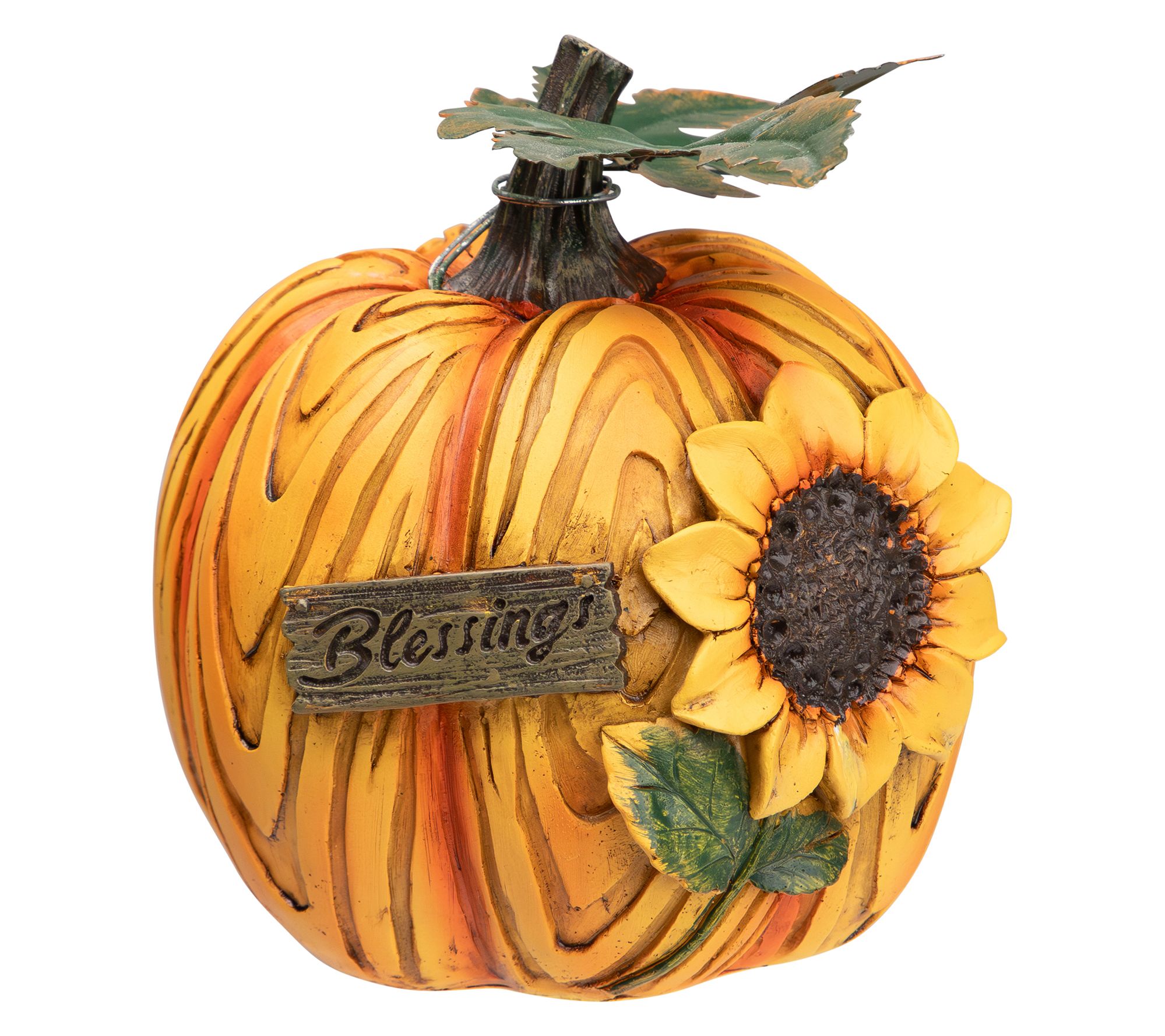 Northlight Sunflower Blessings Pumpkin Fall Harvest Decor 7"
