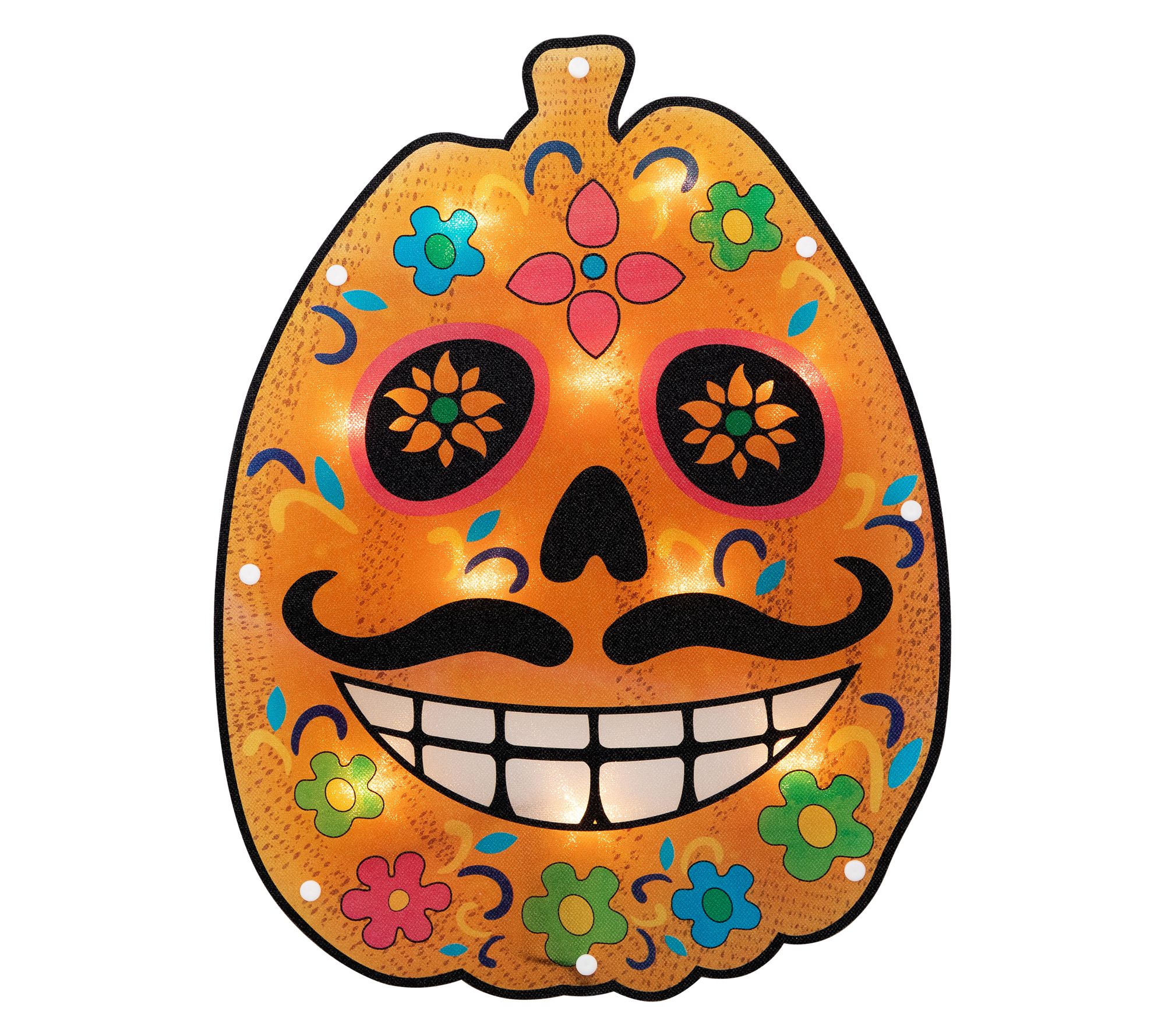 Northlight Prelit Sugar Skull Window Silhouette 15"