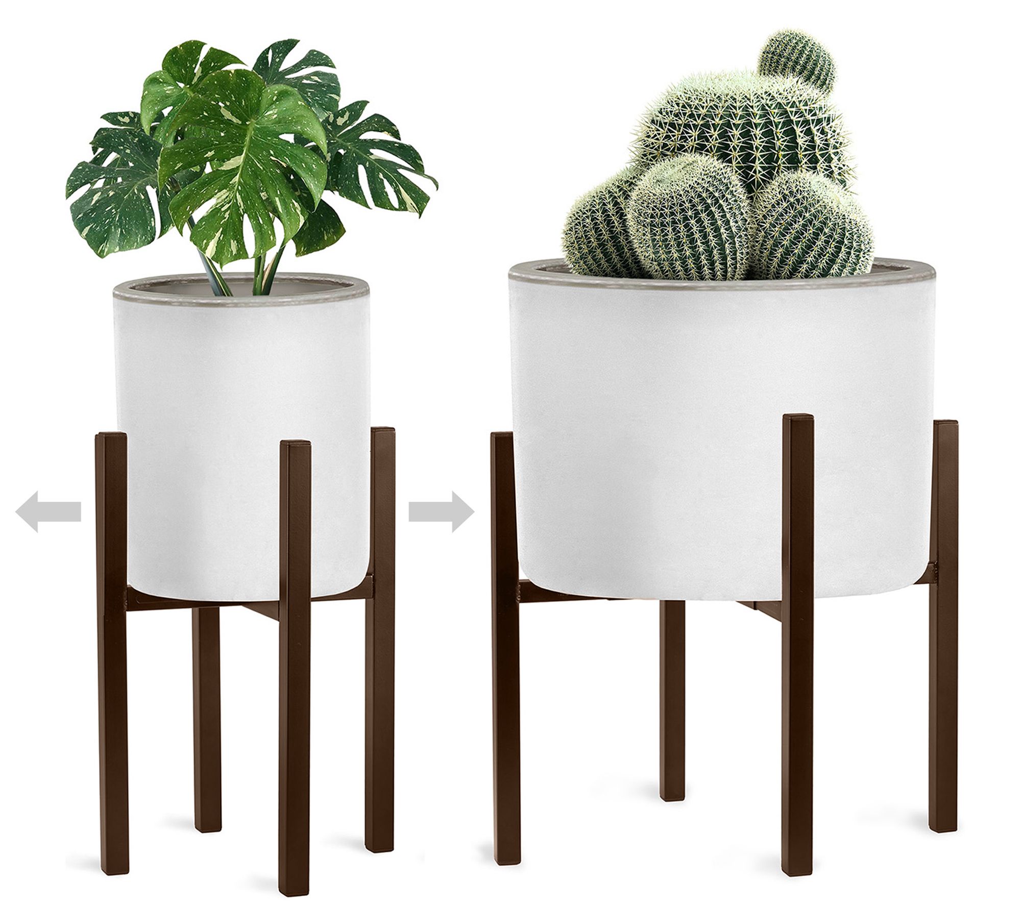 Sorbus Adjustable Metal Plant Stand, 10"-16" Flower Pot Holder