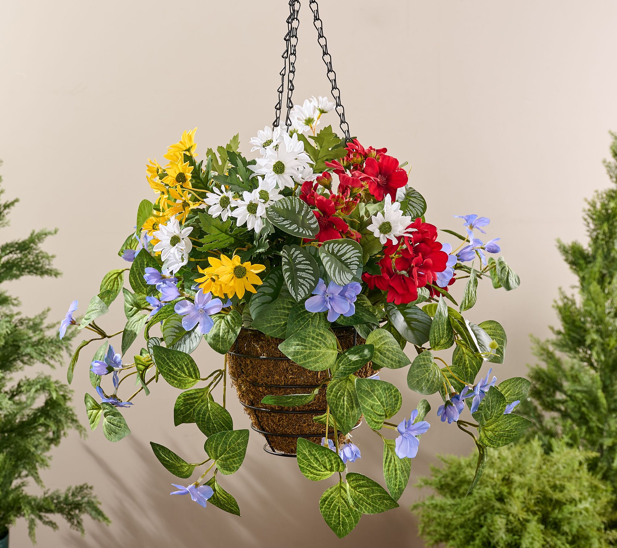 Indoor/Outdoor Wildflower Hanging Basket by Valerie