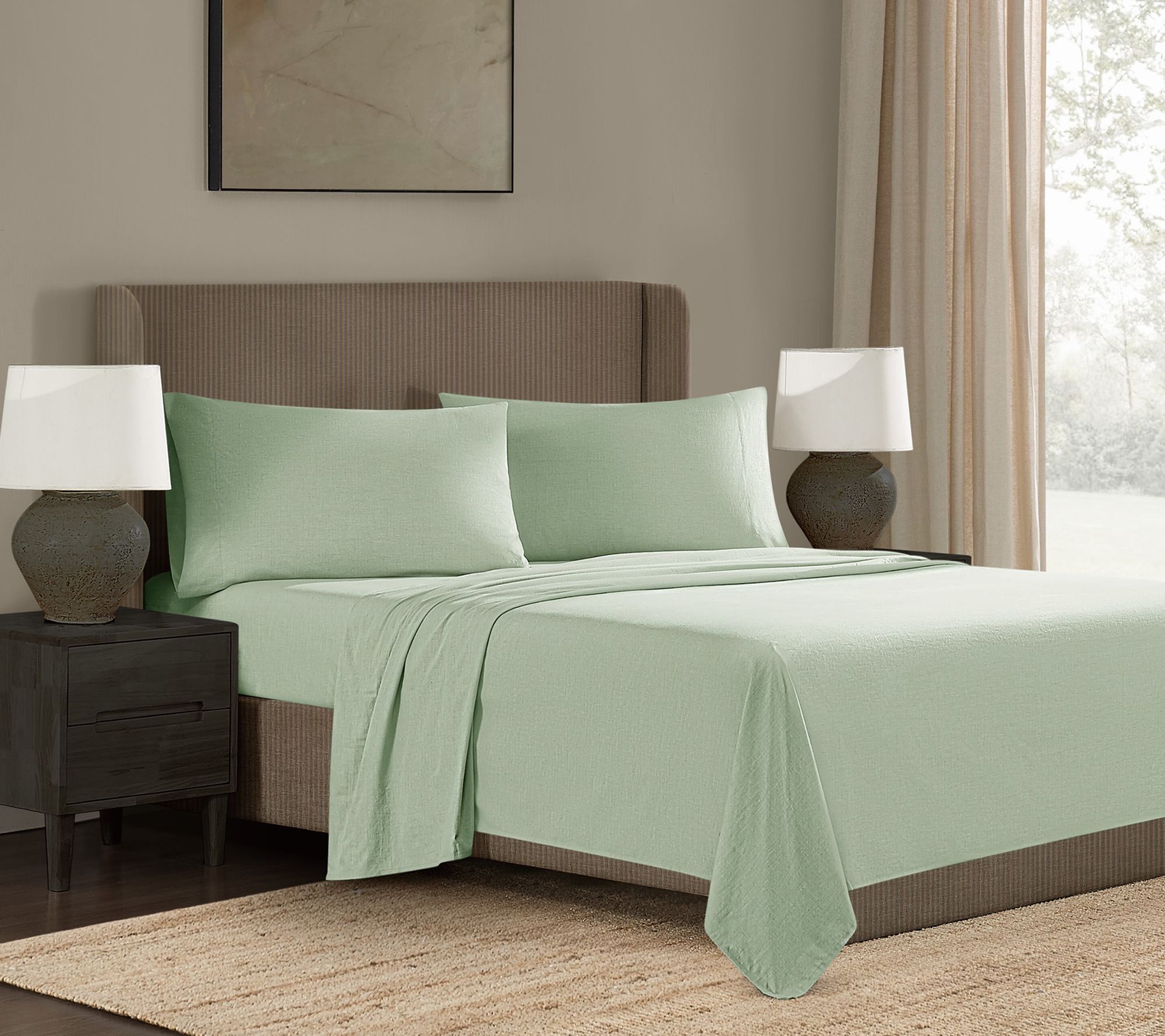 Frye Dusted Denim CVC King 4 Piece Sheet Set