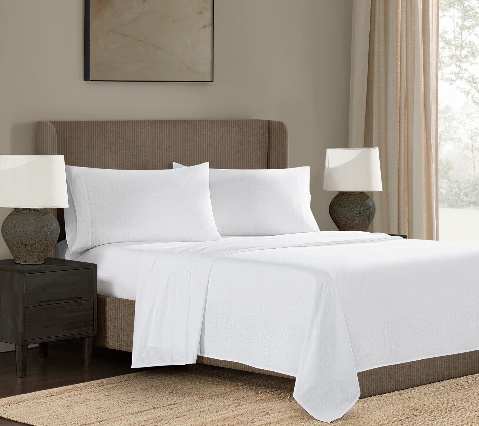 Frye Dusted Denim CVC King 4 Piece Sheet Set