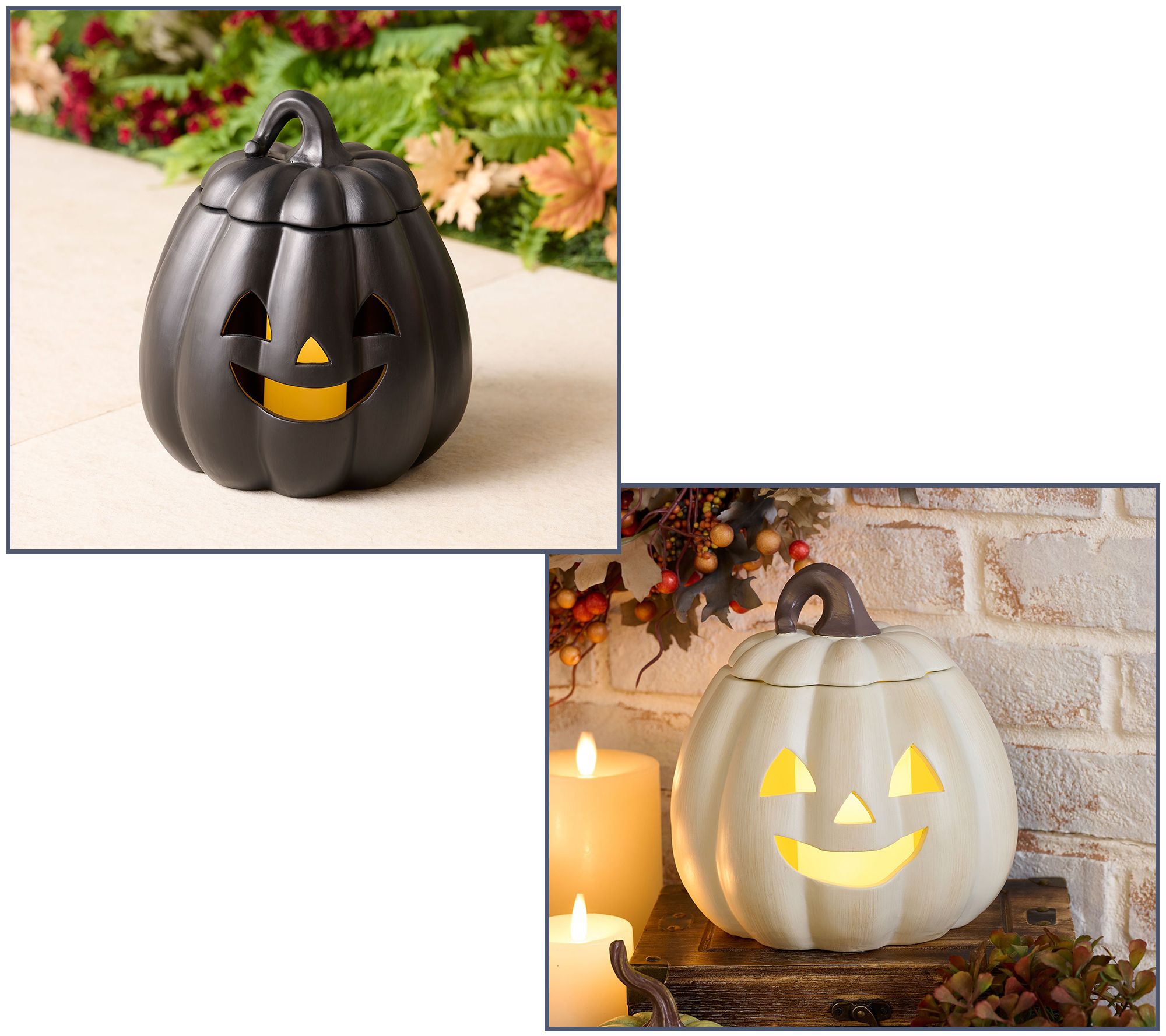 Choice of Indoor/Outdoor Illuminated Jack-O-Lantern by Valerie | QVC