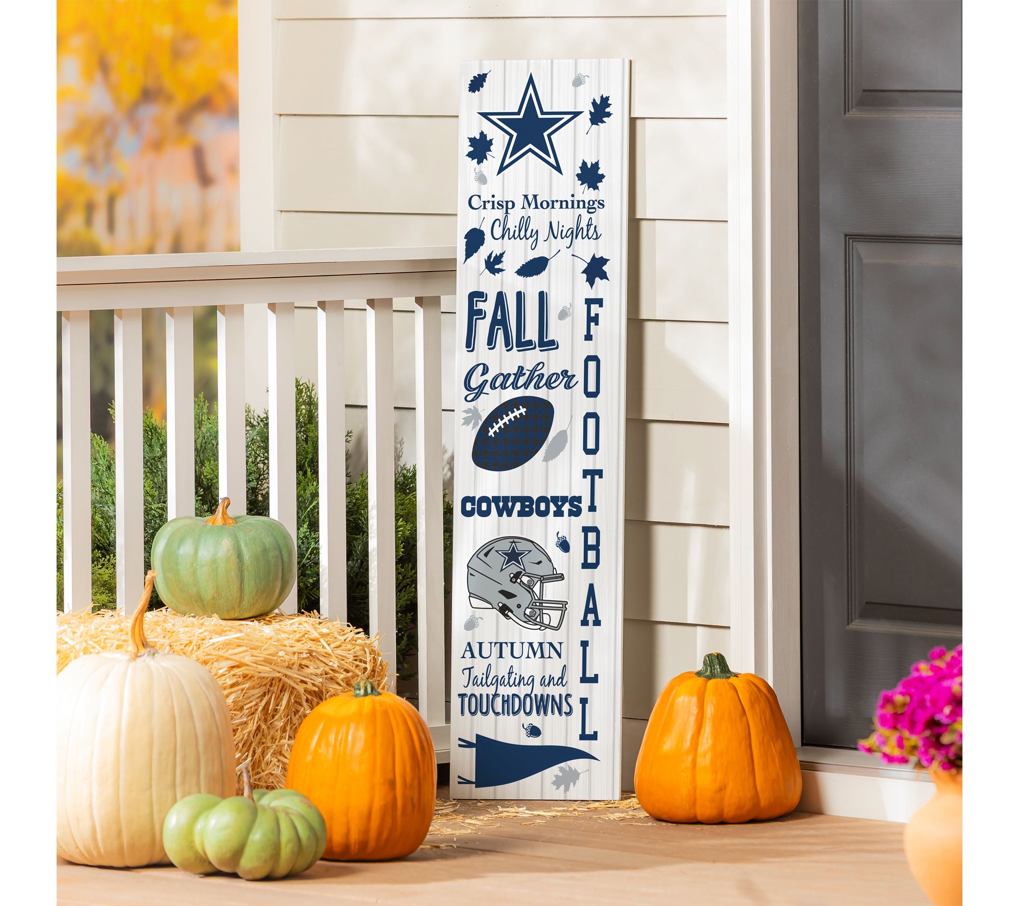 Evergreen NFL 47" Wood Double Sided Fall LeanerFan Sign