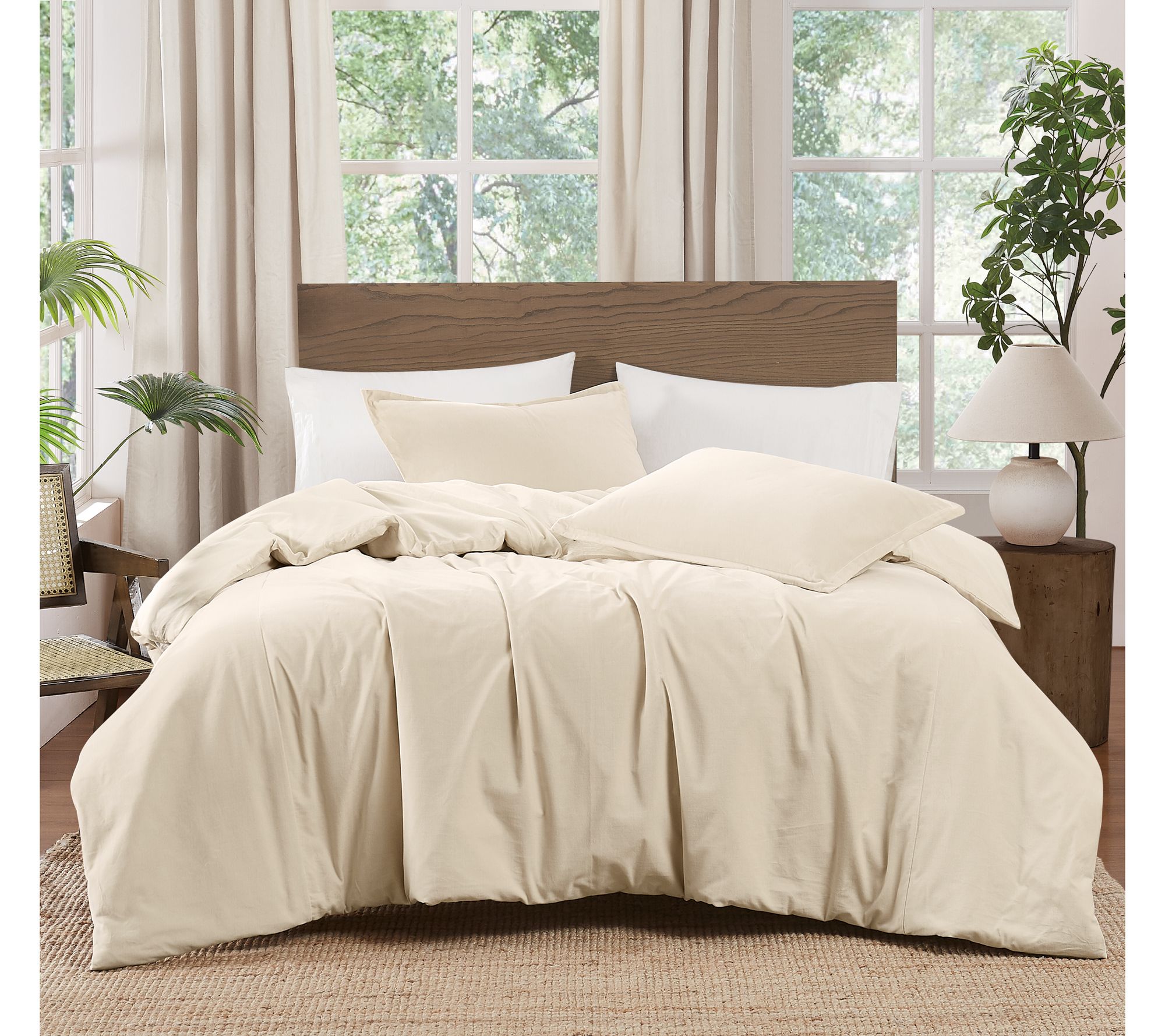 Brooklyn Loom Matte Cotton Velvet Full/Queen Comforter Set